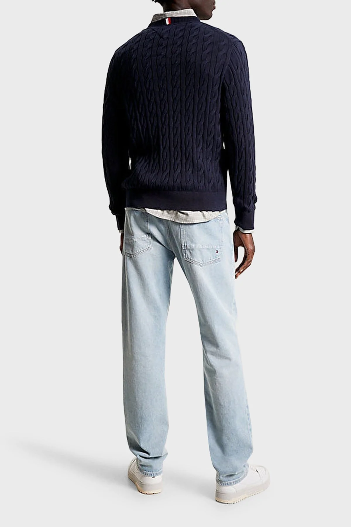 Tommy Hilfiger Pamuklu Regular Fit Bisiklet Yaka Erkek Kazak MW0MW33132 DW5 LACİVERT - 7