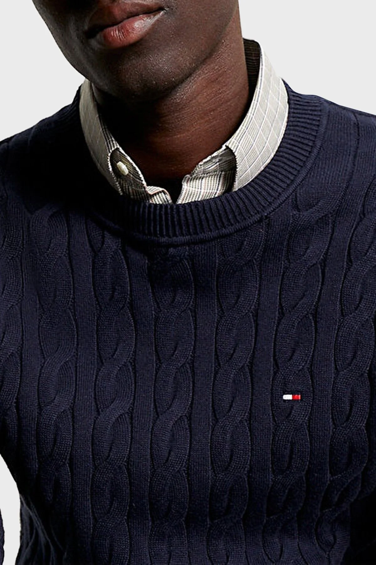 Tommy Hilfiger Pamuklu Regular Fit Bisiklet Yaka Erkek Kazak MW0MW33132 DW5 LACİVERT - 9