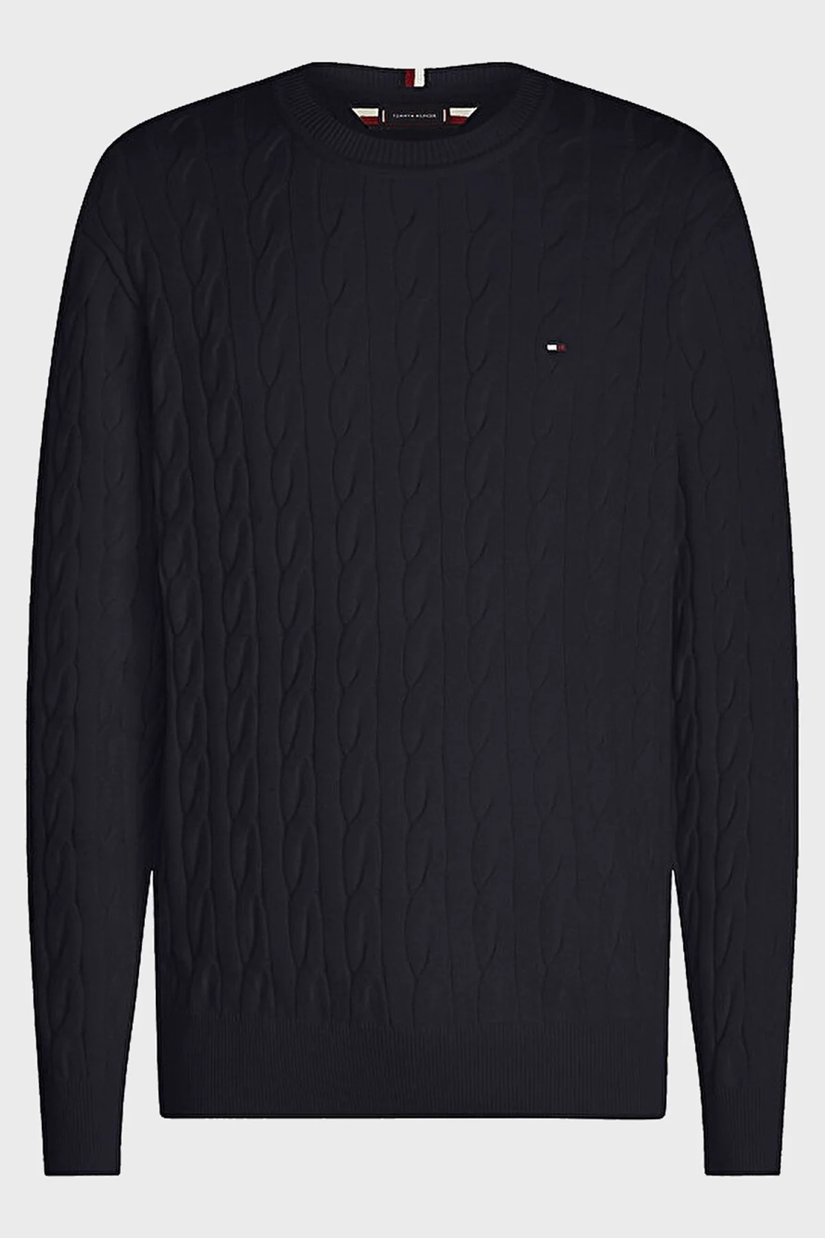 Tommy Hilfiger Pamuklu Regular Fit Bisiklet Yaka Erkek Kazak MW0MW33132 DW5 LACİVERT - 10