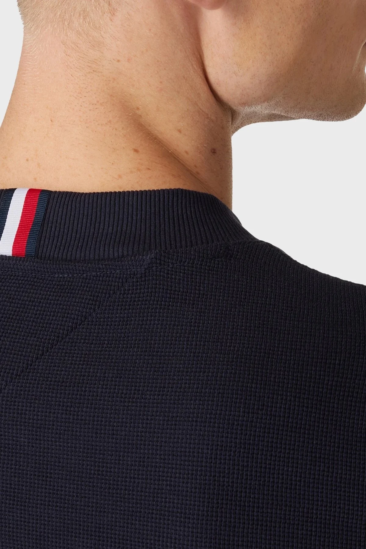 Tommy Hilfiger Pamuklu Regular Fit Bisiklet Yaka Erkek Sweat MW0MW34251 DW5 LACİVERT - 4