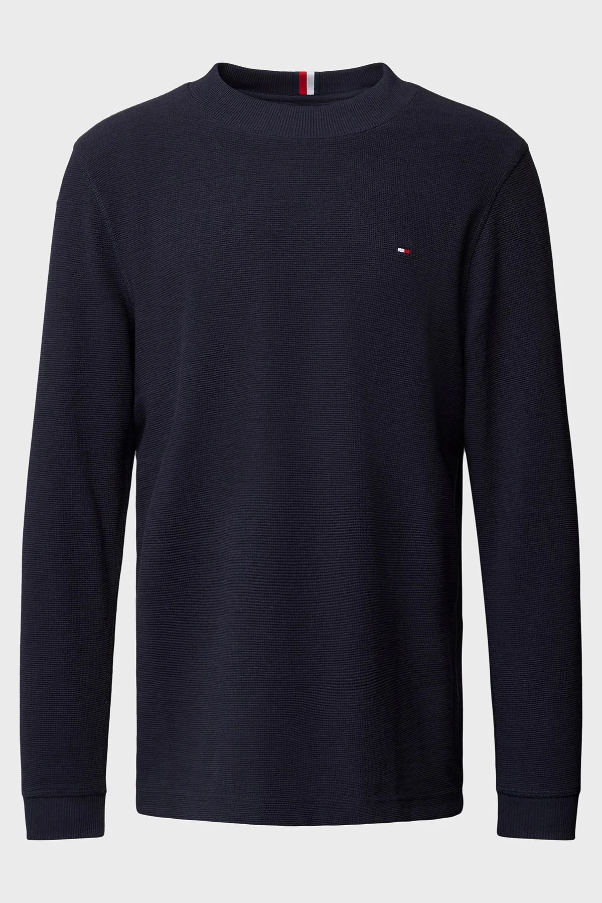 Tommy Hilfiger Pamuklu Regular Fit Bisiklet Yaka Erkek Sweat MW0MW34251 DW5 LACİVERT - 5