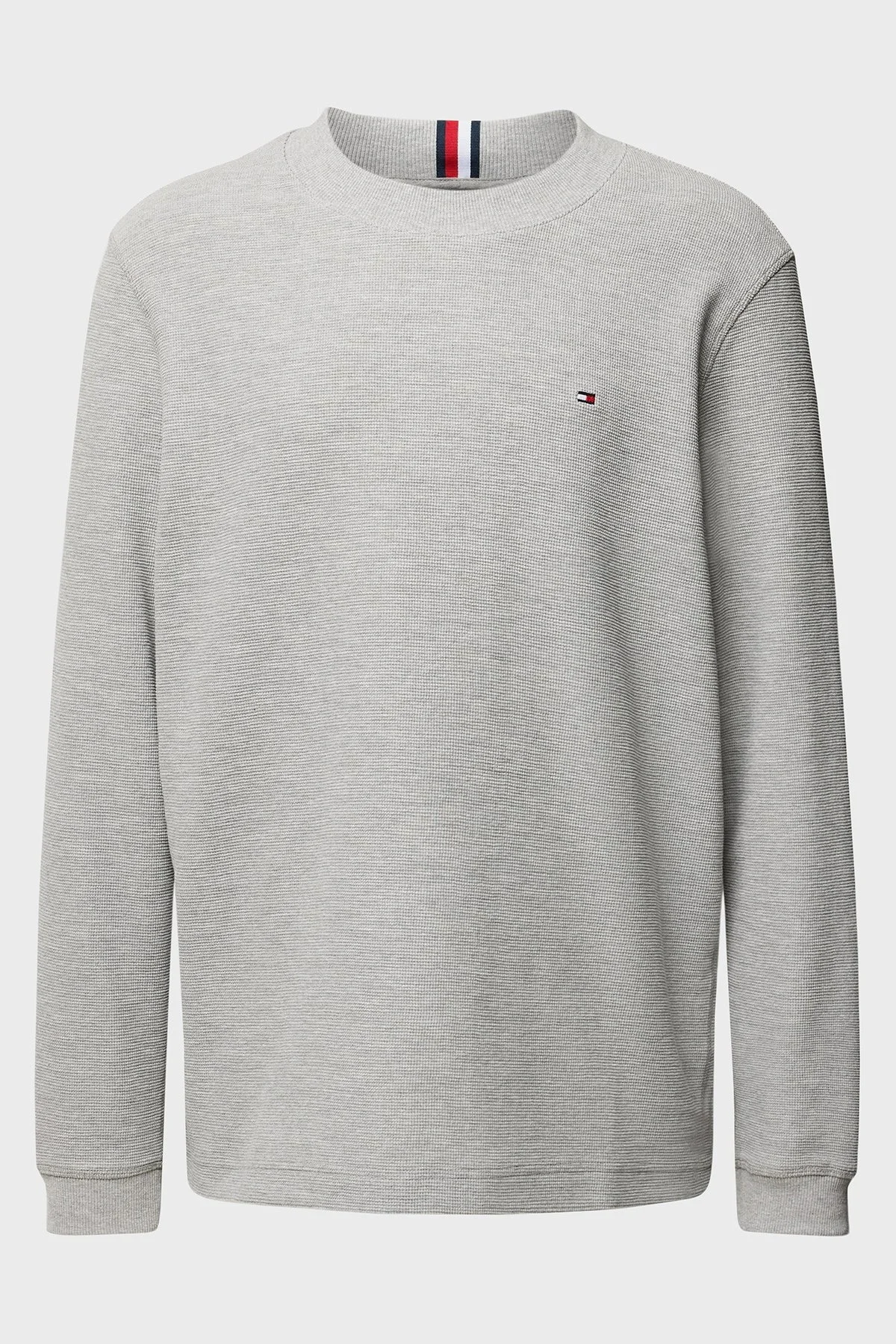 Tommy Hilfiger Pamuklu Regular Fit Bisiklet Yaka Erkek Sweat MW0MW34251 P01 GRİ - 5