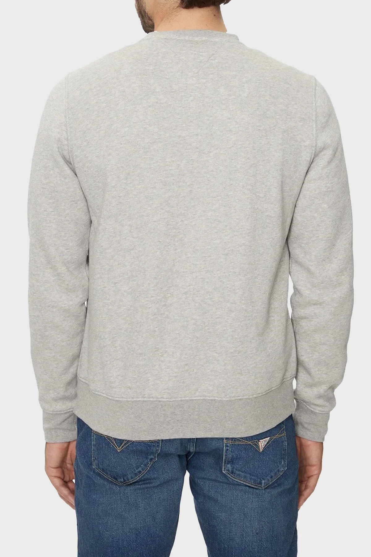 Tommy Hilfiger Pamuklu Regular Fit Bisiklet Yaka Erkek Sweat MW0MW35530 P01 GRİ - 2