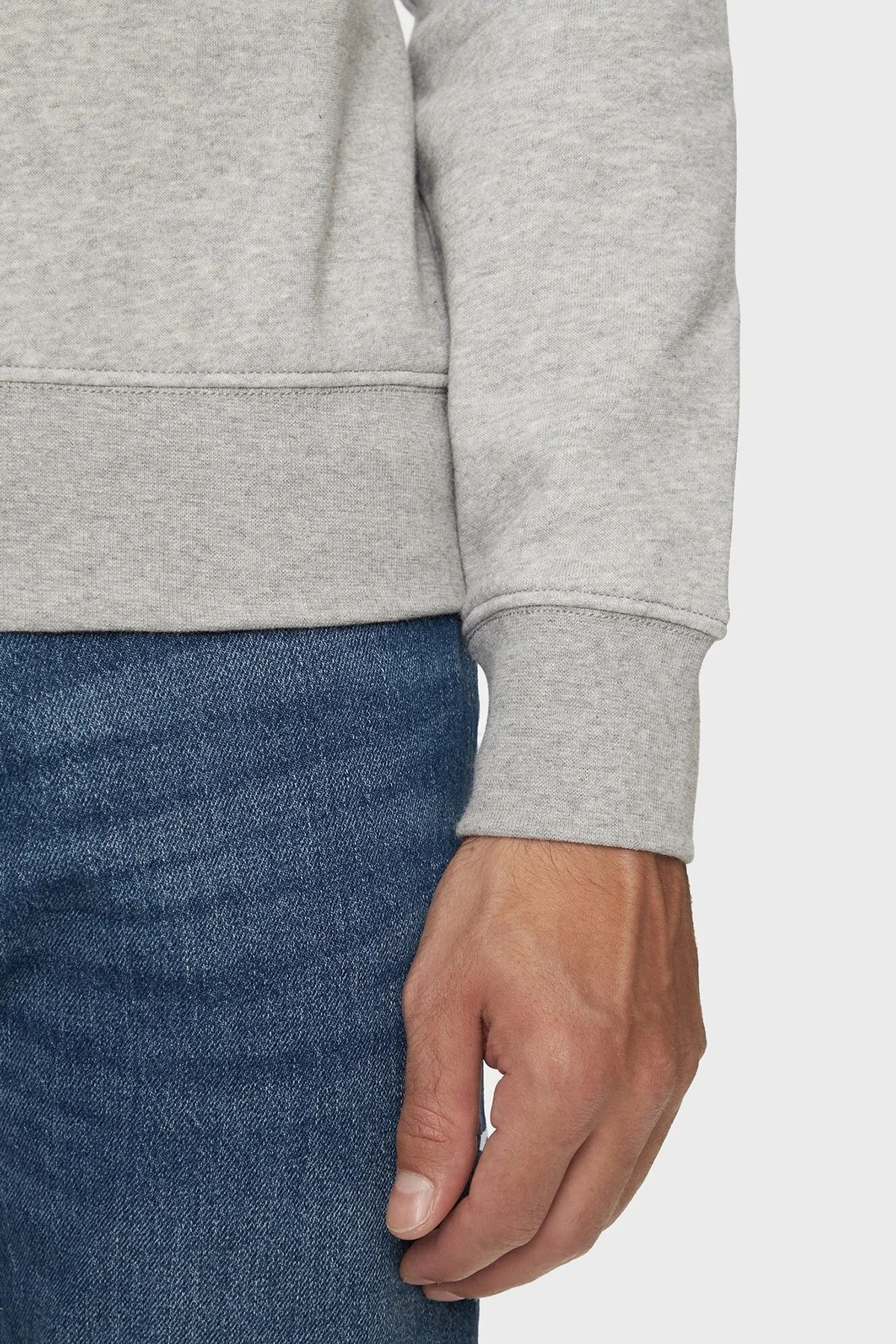 Tommy Hilfiger Pamuklu Regular Fit Bisiklet Yaka Erkek Sweat MW0MW35530 P01 GRİ - 5