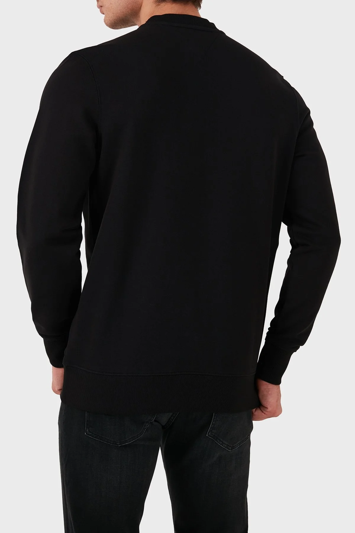 Tommy Hilfiger Pamuklu Regular Fit Bisiklet Yaka Erkek Sweat MW0MW37237 BDS SİYAH - 8