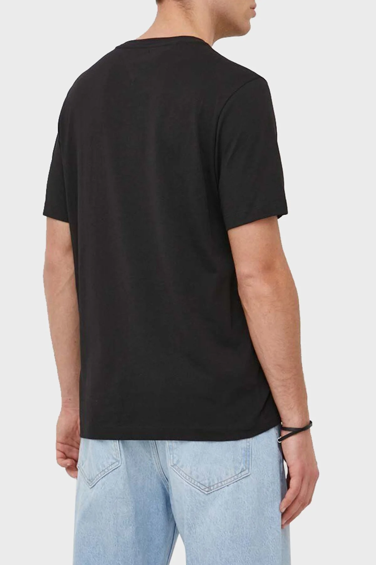 Tommy Hilfiger Pamuklu Regular Fit Bisiklet Yaka Erkek T Shirt MW0MW32118 BDS SİYAH - 2