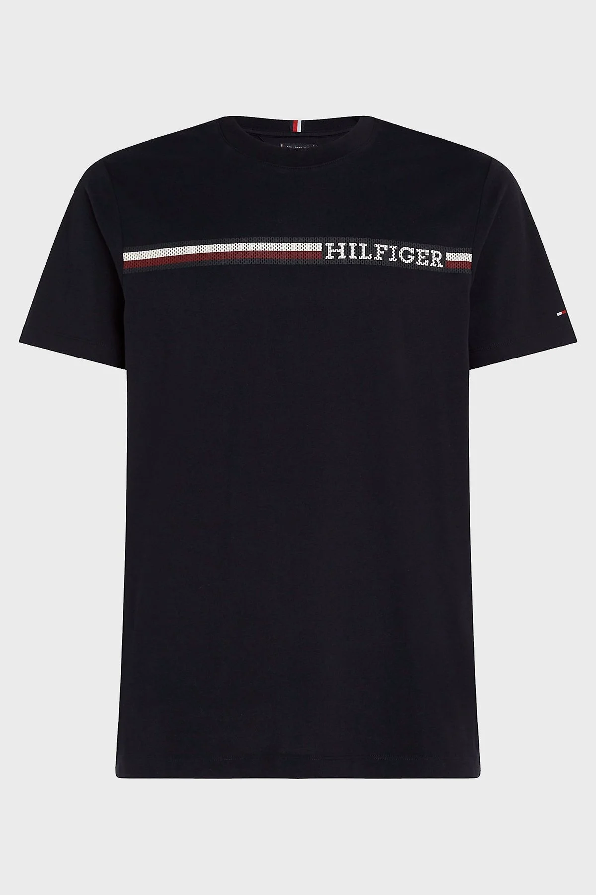 Tommy Hilfiger Pamuklu Regular Fit Bisiklet Yaka Erkek T Shirt MW0MW33688 DW5 LACİVERT - 10