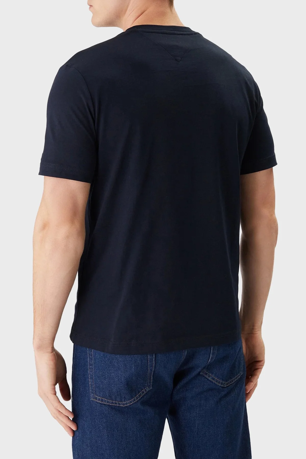 Tommy Hilfiger Pamuklu Regular Fit Bisiklet Yaka Erkek T Shirt MW0MW41453 DW5 LACİVERT - 3