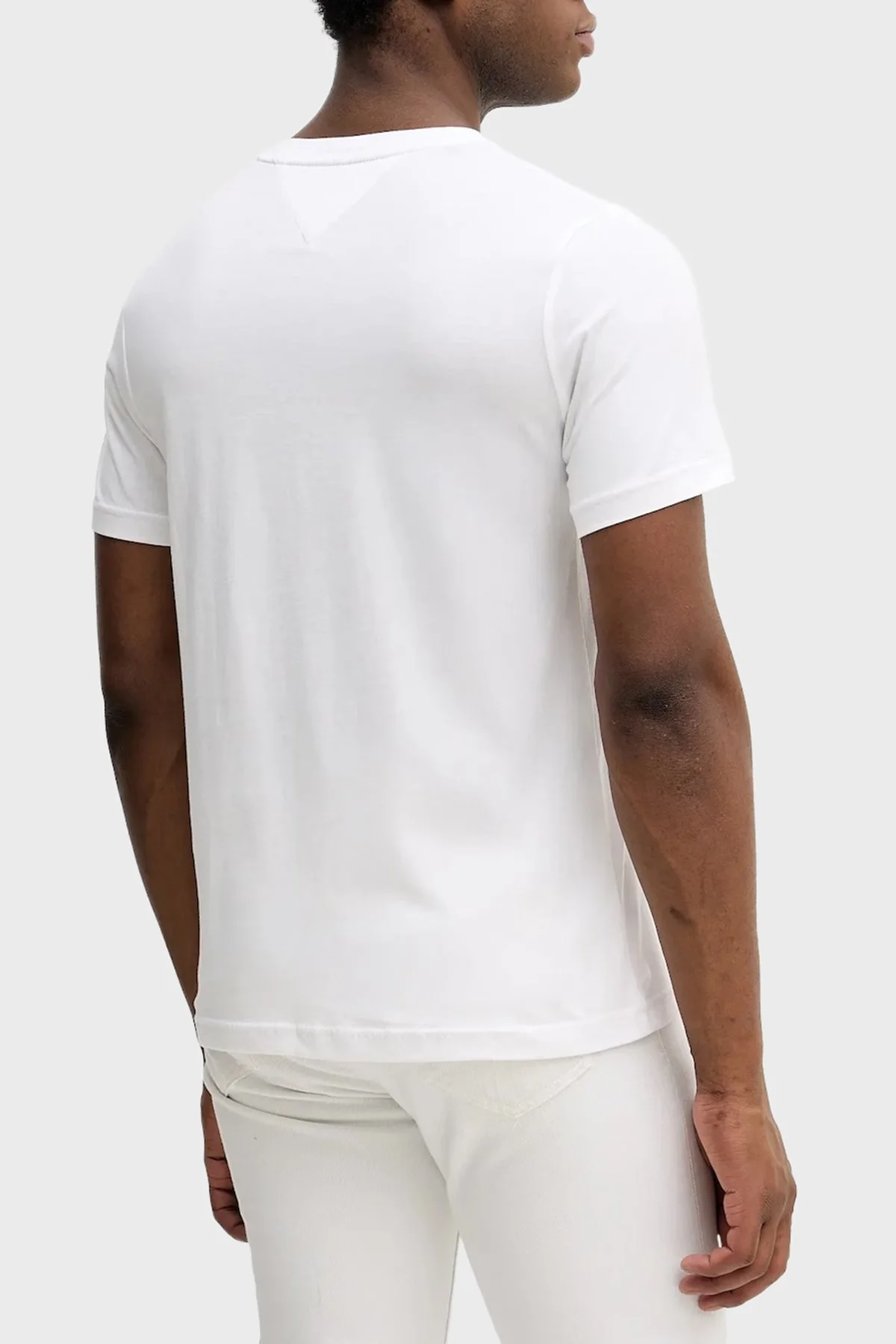 Tommy Hilfiger Pamuklu Regular Fit Bisiklet Yaka Erkek T Shirt MW0MW41453 YBR BEYAZ - 3