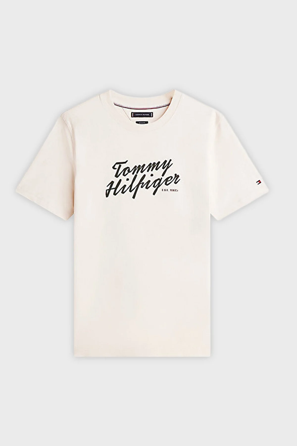 Tommy Hilfiger Pamuklu Regular Fit Bisiklet Yaka Erkek T Shirt MW0MW42385 ACJ BEJ - 3