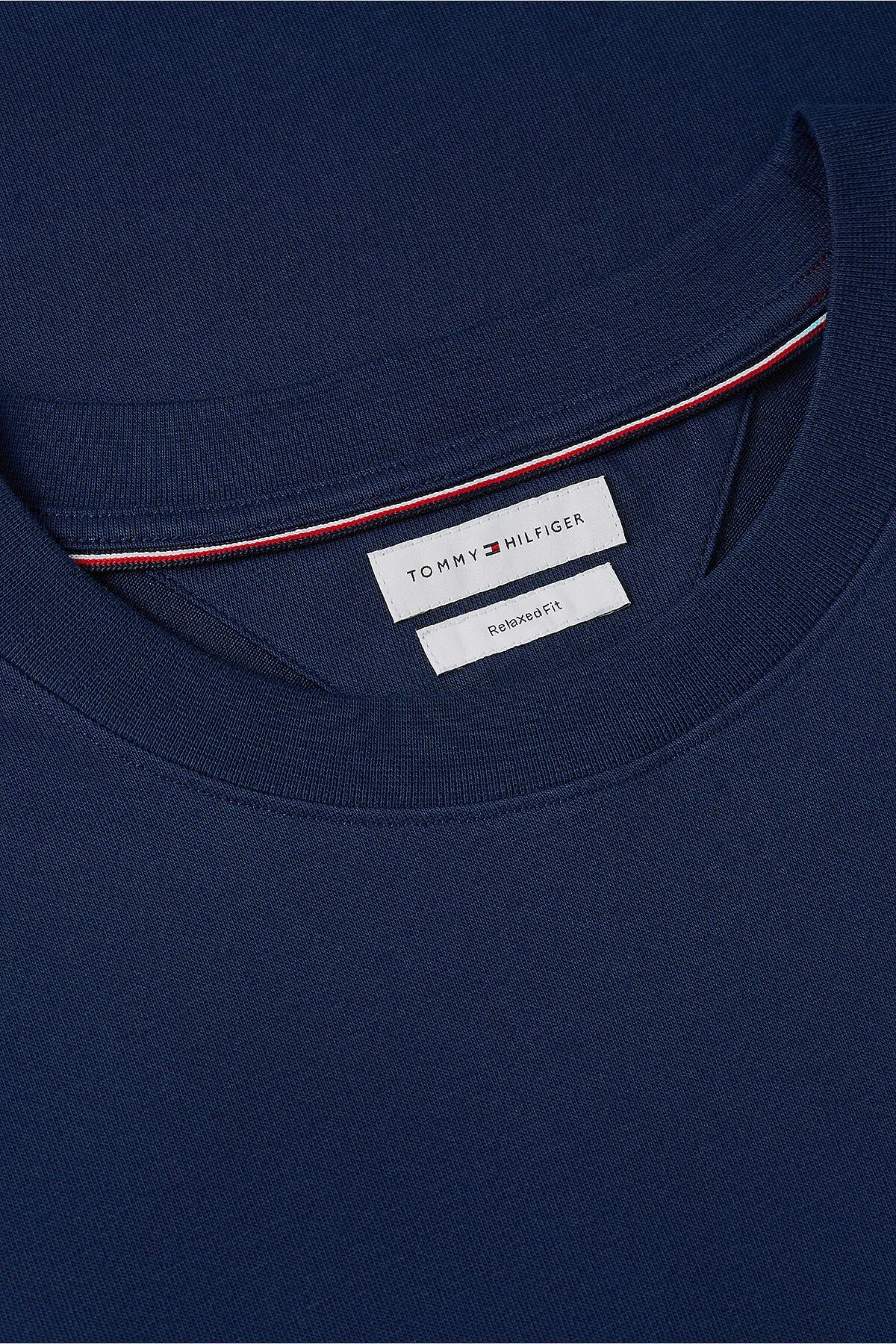 Tommy Hilfiger Pamuklu Regular Fit Bisiklet Yaka Erkek T Shirt MW0MW43203 DCC Lacivert - 5