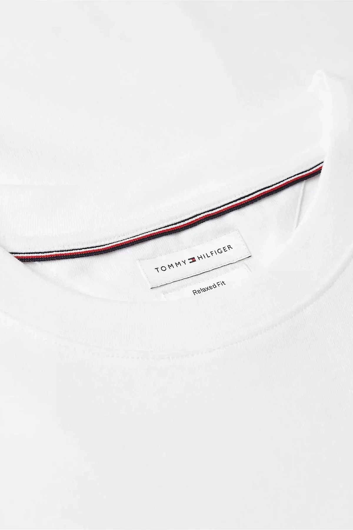 Tommy Hilfiger Pamuklu Regular Fit Bisiklet Yaka Erkek T Shirt MW0MW43203 YBR Beyaz - 4