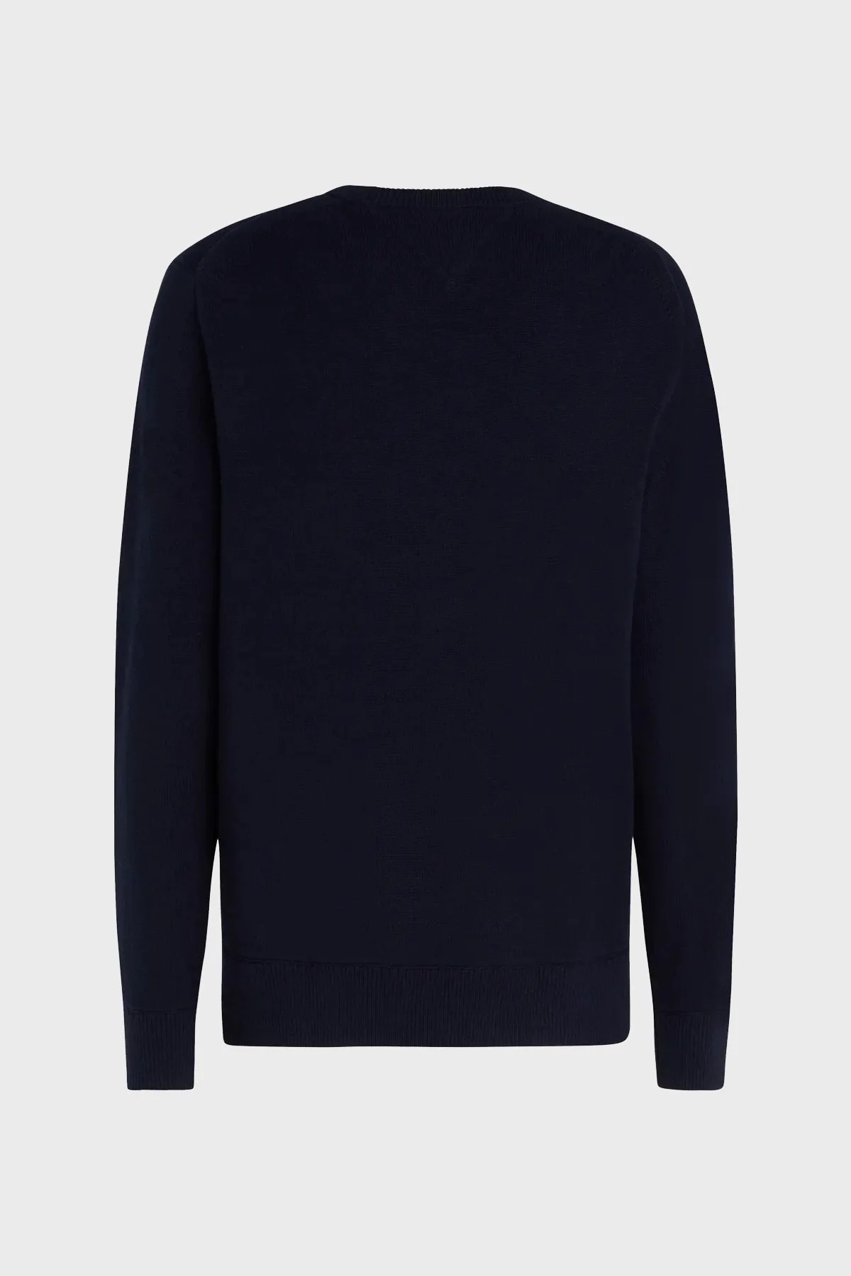 Tommy Hilfiger Pamuklu Regular Fit Bisiklet Yaka Logo İşlemeli Erkek Kazak MW0MW36529 DW5 LACİVERT - 2