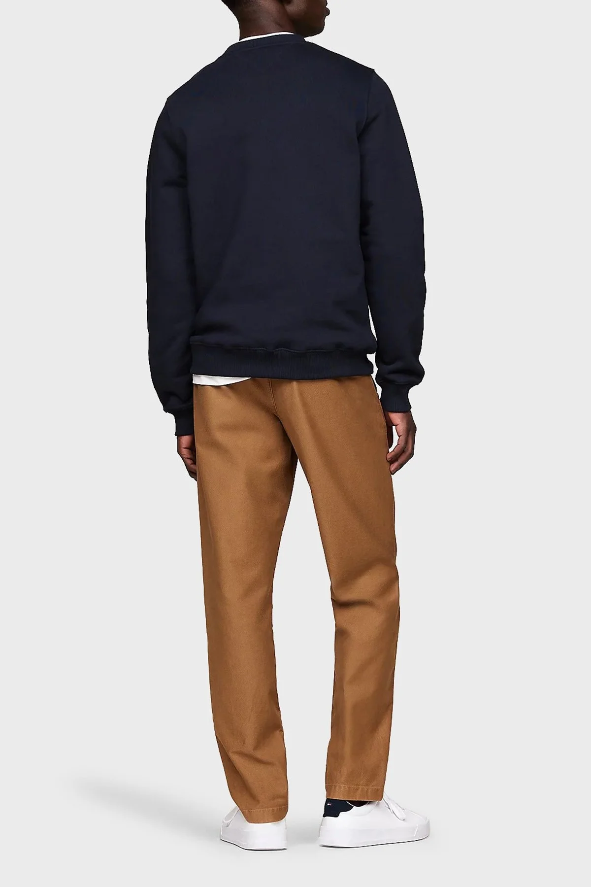 Tommy Hilfiger Pamuklu Regular Fit Bisiklet Yaka Logo Nakışlı Erkek Sweat MW0MW35526 DW5 LACİVERT - 8