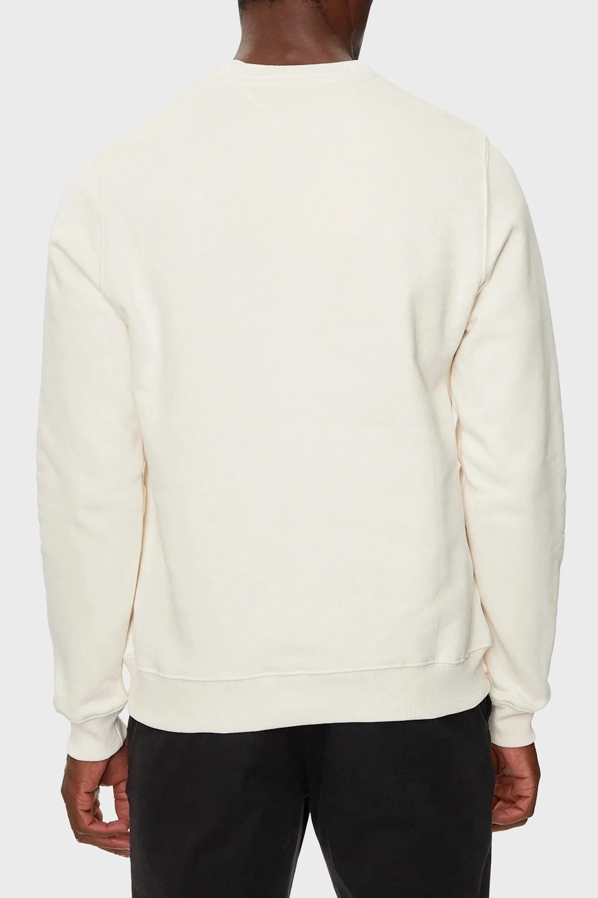 Tommy Hilfiger Pamuklu Regular Fit Bisiklet Yaka Logo Nakışlı Erkek Sweat MW0MW35526 Z00 AÇIK BEJ - 8