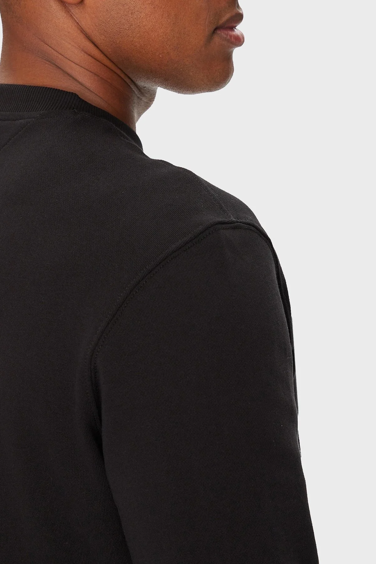 Tommy Hilfiger Pamuklu Regular Fit Bisiklet Yaka Logolu Erkek Sweat MW0MW39376 BDS SİYAH - 5