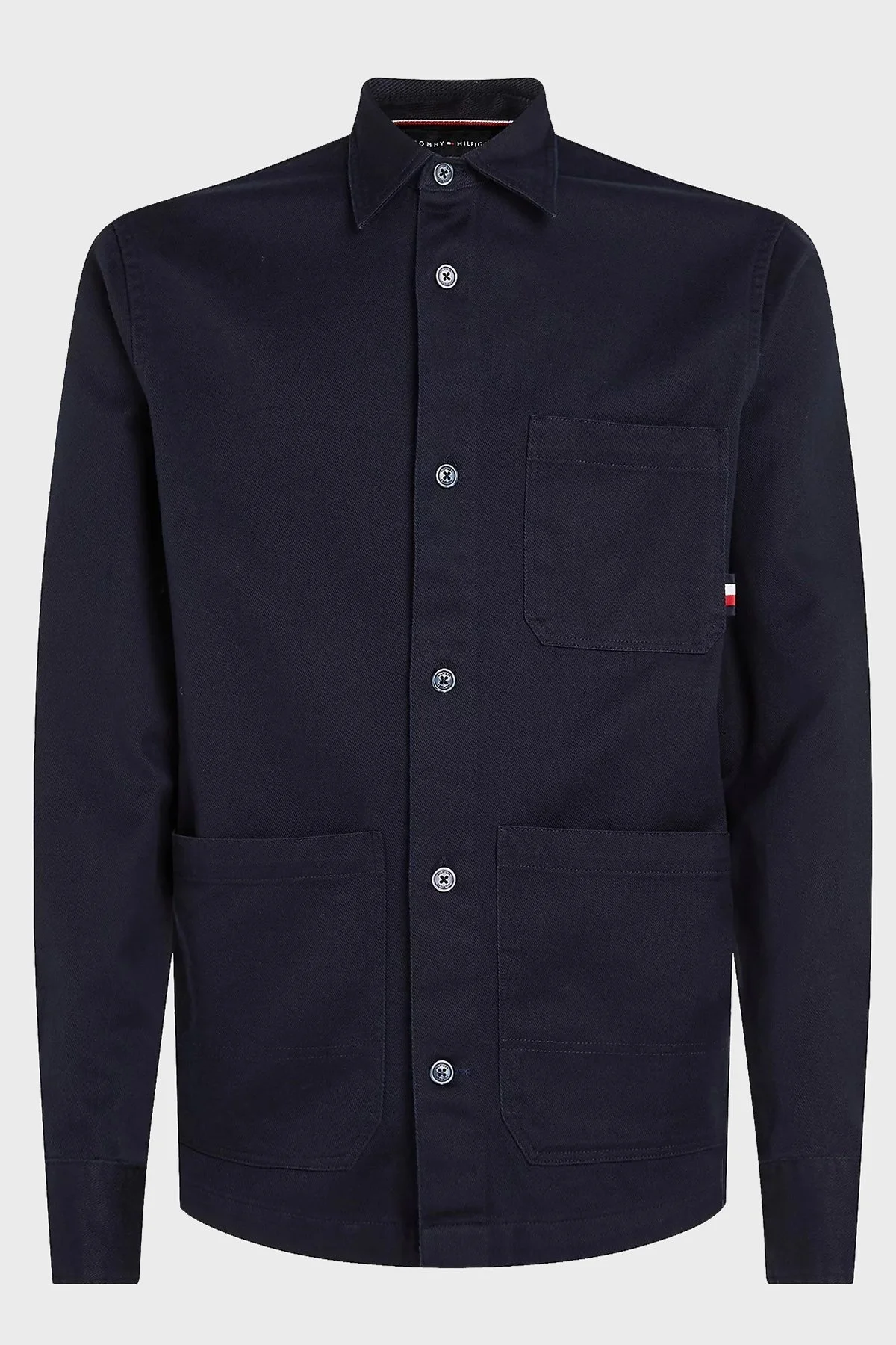 Tommy Hilfiger Pamuklu Regular Fit Ceket Erkek Gömlek MW0MW31773 DW5 LACİVERT - 5