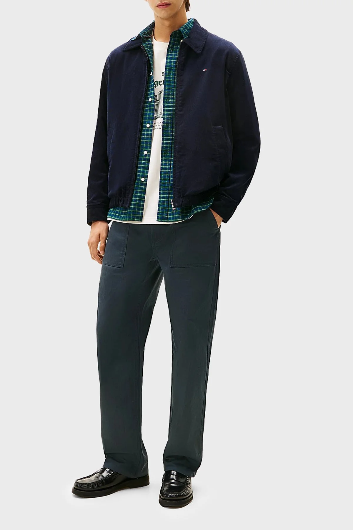 Tommy Hilfiger Pamuklu Regular Fit Çift Taraflı Kadife Erkek Ceket MW0MW40620 DW5 LACİVERT - 2