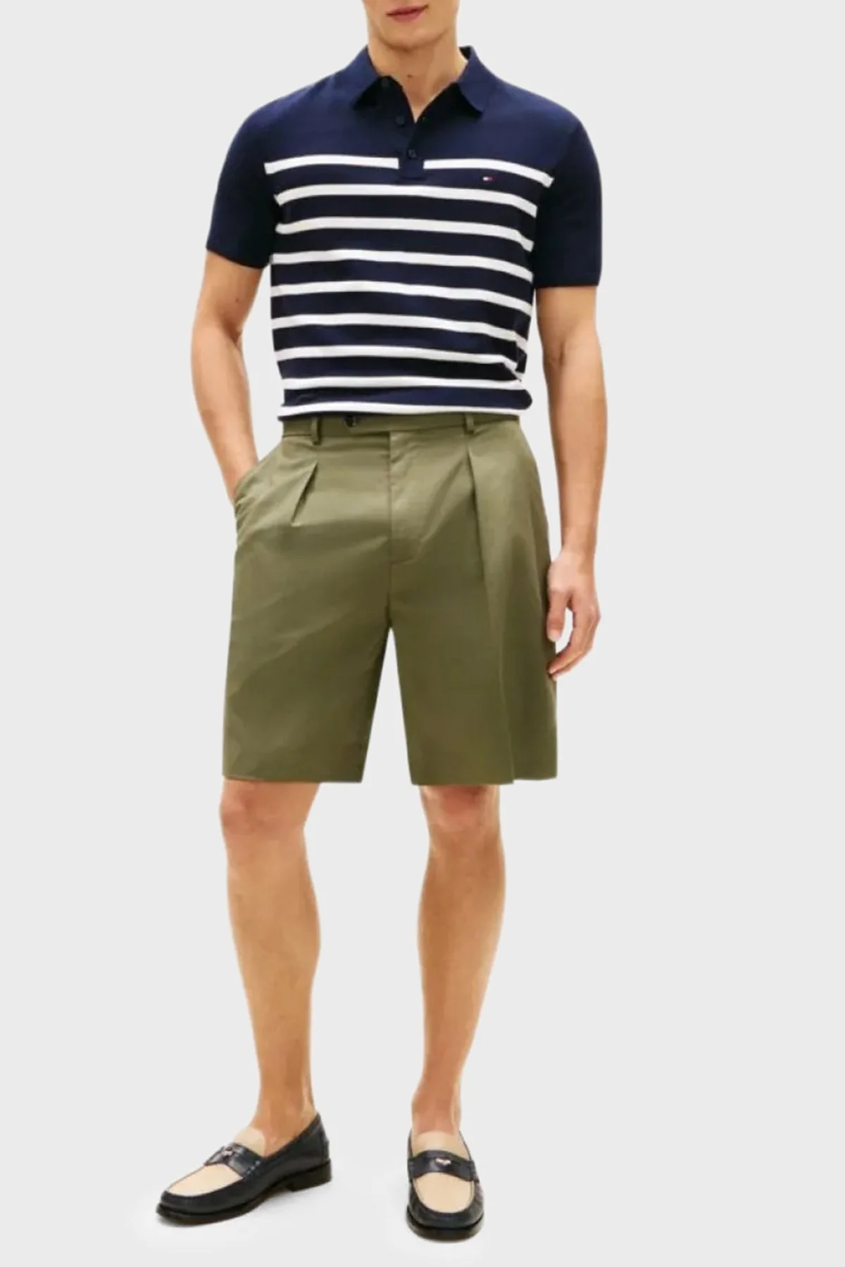 Tommy Hilfiger Pamuklu Regular Fit Çizgili Erkek Polo Yaka T Shirt MW0MW37396 0A4 LACİVERT-BEYAZ - 2