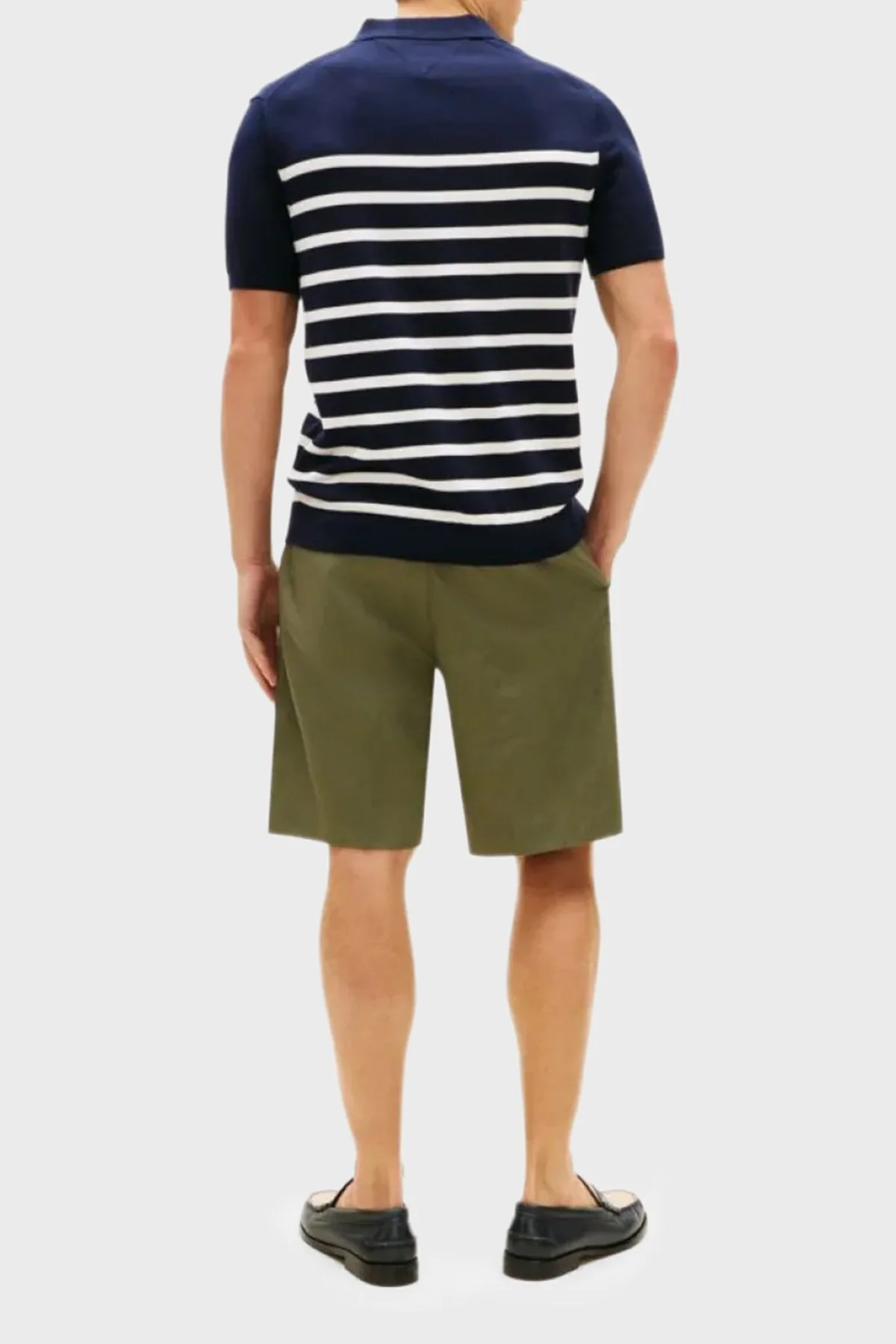 Tommy Hilfiger Pamuklu Regular Fit Çizgili Erkek Polo Yaka T Shirt MW0MW37396 0A4 LACİVERT-BEYAZ - 4