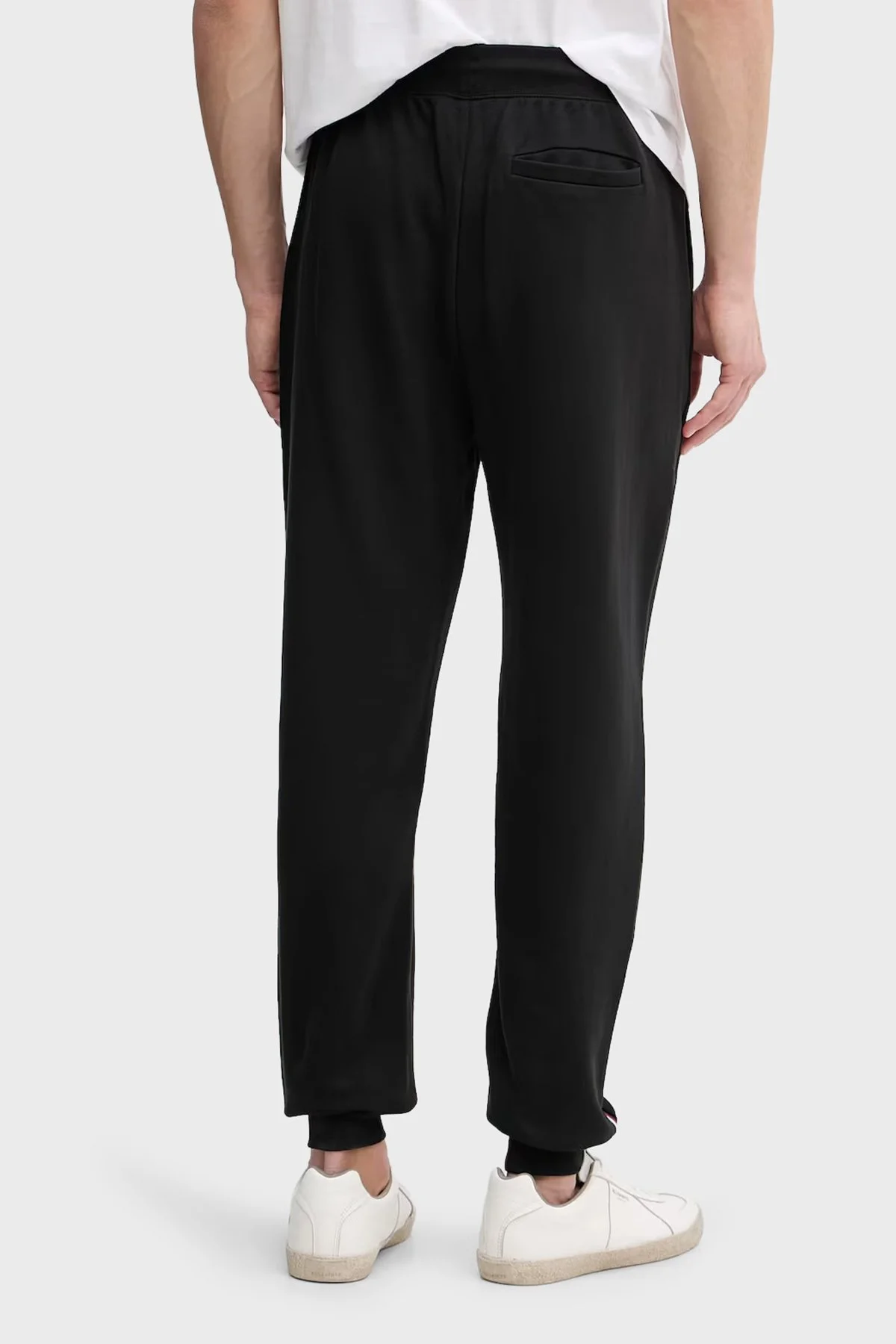 Tommy Hilfiger Pamuklu Regular Fit Çizgili Jogger Erkek Pantolon MW0MW42882 BDS SİYAH - 3