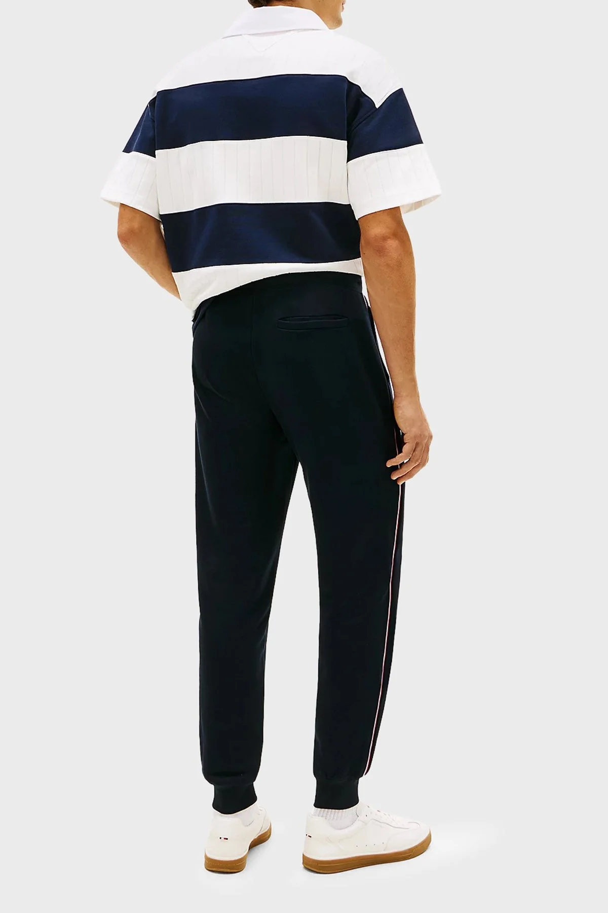 Tommy Hilfiger Pamuklu Regular Fit Çizgili Jogger Erkek Pantolon MW0MW42882 DW5 LACİVERT - 3