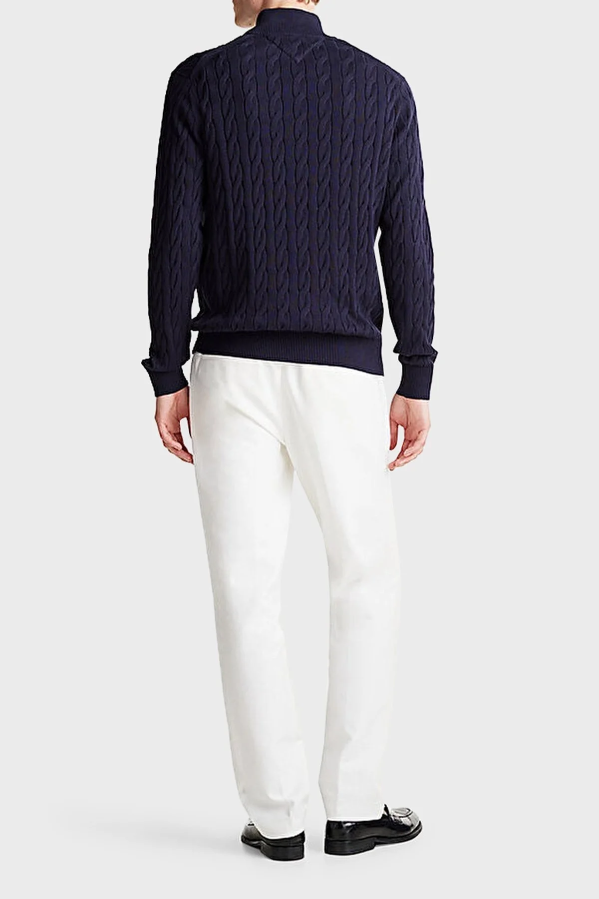 Tommy Hilfiger Pamuklu Regular Fit Dik Yaka Erkek Kazak MW0MW36532 DW5 LACİVERT - 3