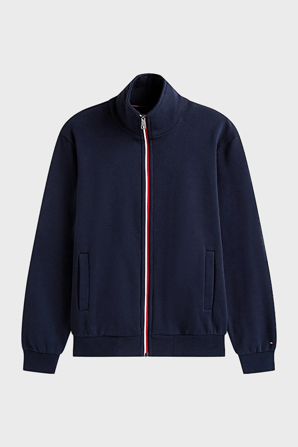 Tommy Hilfiger Pamuklu Regular Fit Dik Yaka Fermuarlı Erkek Sweat MW0MW40481 DW5 LACİVERT - 5