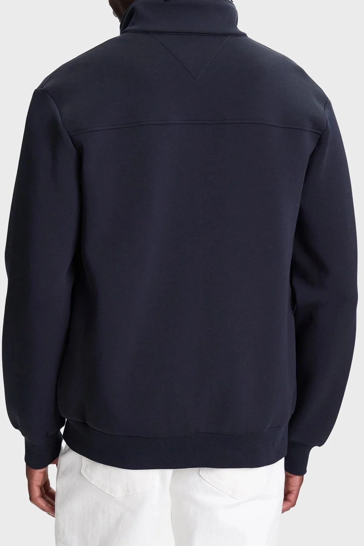 Tommy Hilfiger Pamuklu Regular Fit Dik Yaka Fermuarlı Erkek Sweat MW0MW41227 DW5 LACİVERT - 3