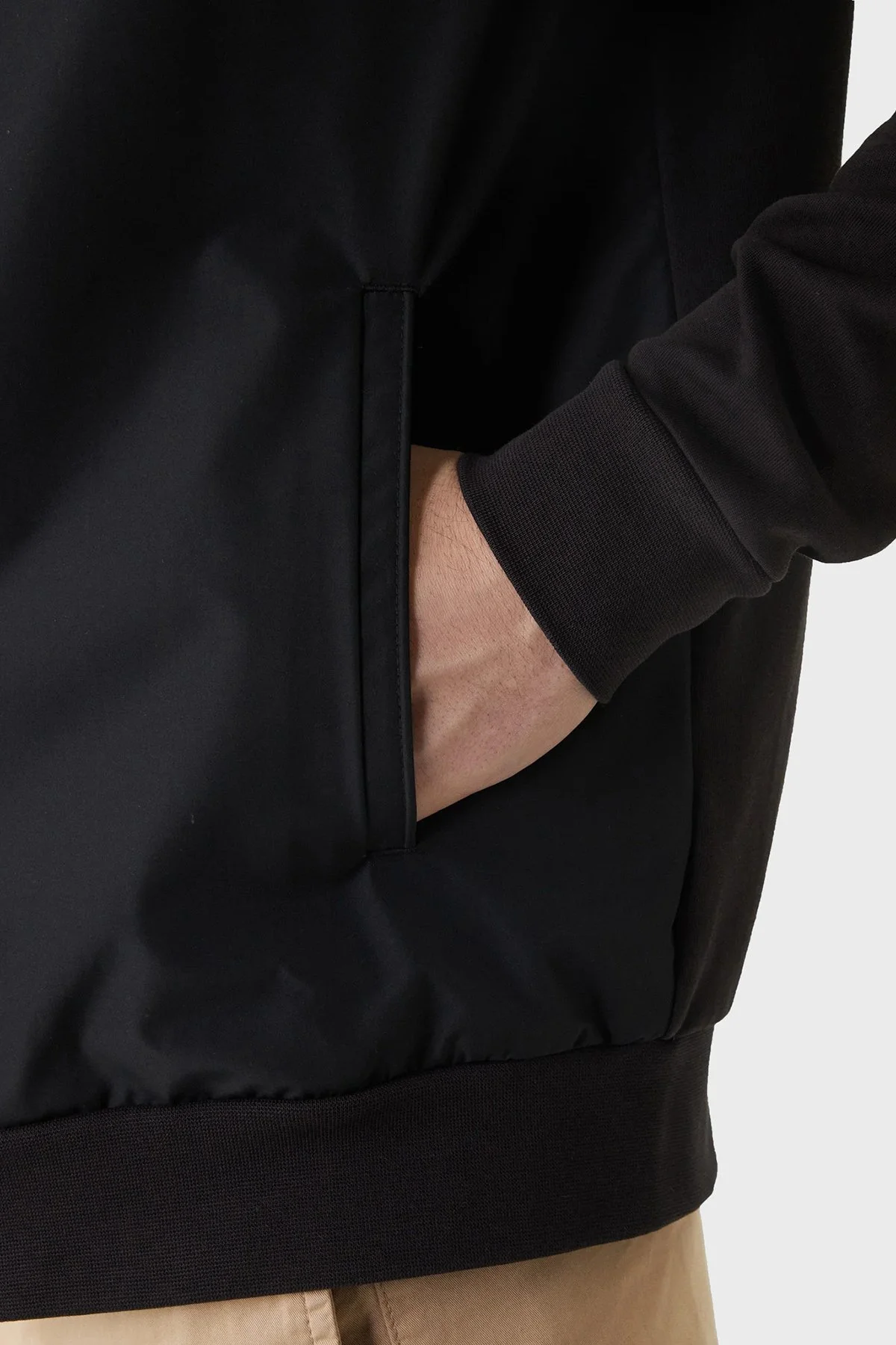 Tommy Hilfiger Pamuklu Regular Fit Dik Yaka Fermuarlı Erkek Sweat MW0MW41758 BDS SİYAH - 5