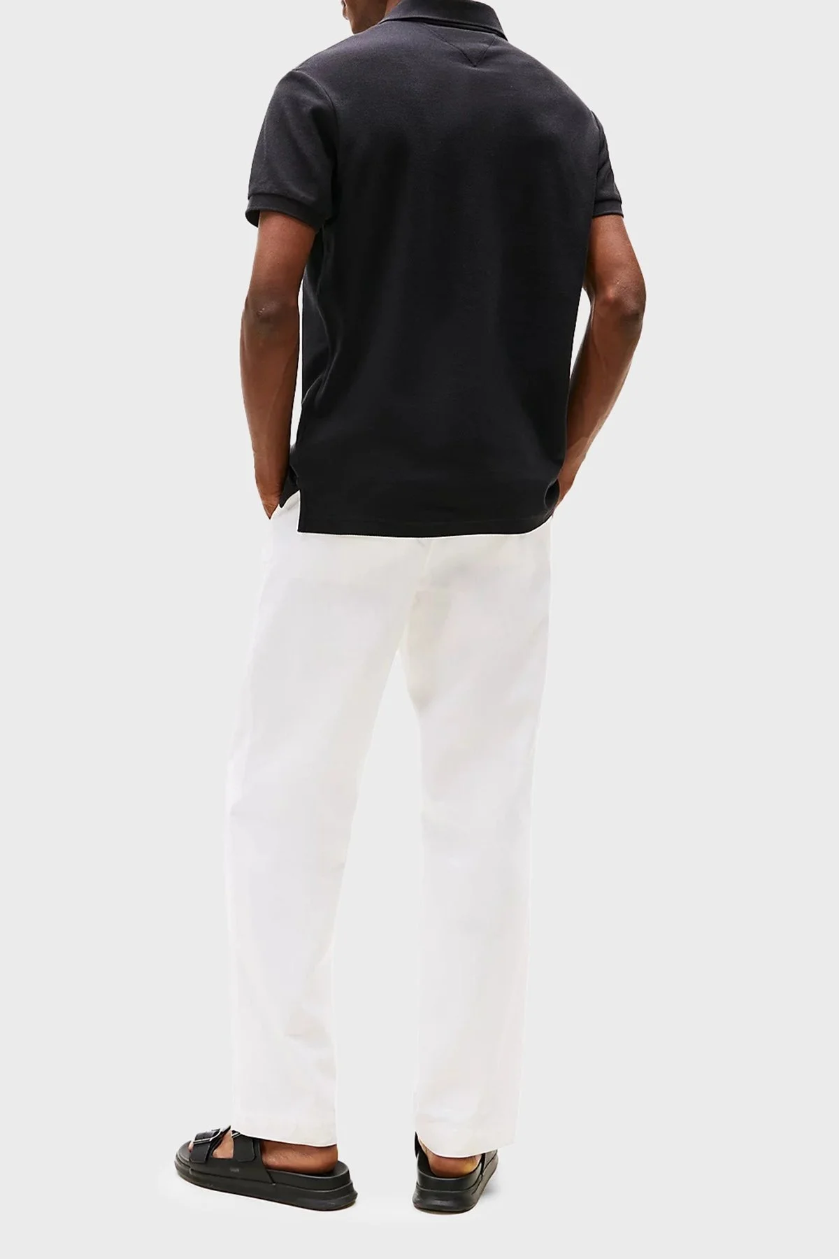 Tommy Hilfiger Pamuklu Regular Fit Düğmeli Erkek Polo Yaka T Shirt MW0MW33167 BDS SİYAH - 8