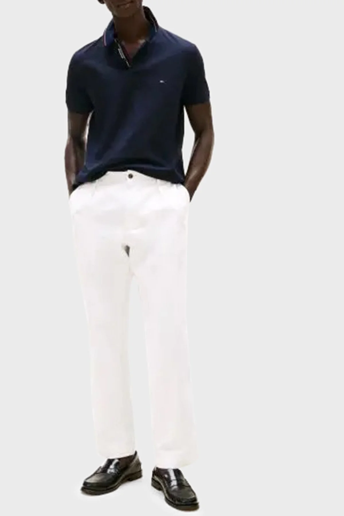 Tommy Hilfiger Pamuklu Regular Fit Düğmeli Erkek Polo Yaka T Shirt MW0MW38459 DW5 LACİVERT - 6