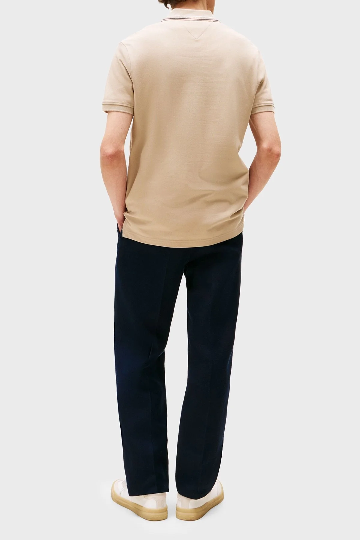 Tommy Hilfiger Pamuklu Regular Fit Düğmeli Erkek Polo Yaka T Shirt MW0MW38459 RBT KUM - 5