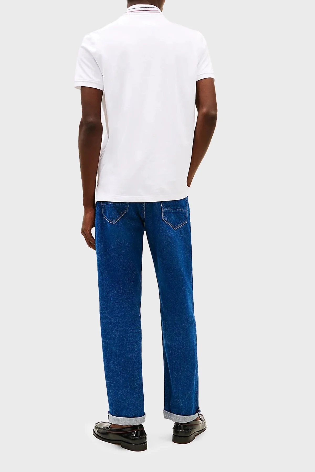 Tommy Hilfiger Pamuklu Regular Fit Düğmeli Erkek Polo Yaka T Shirt MW0MW38459 YBR BEYAZ - 8