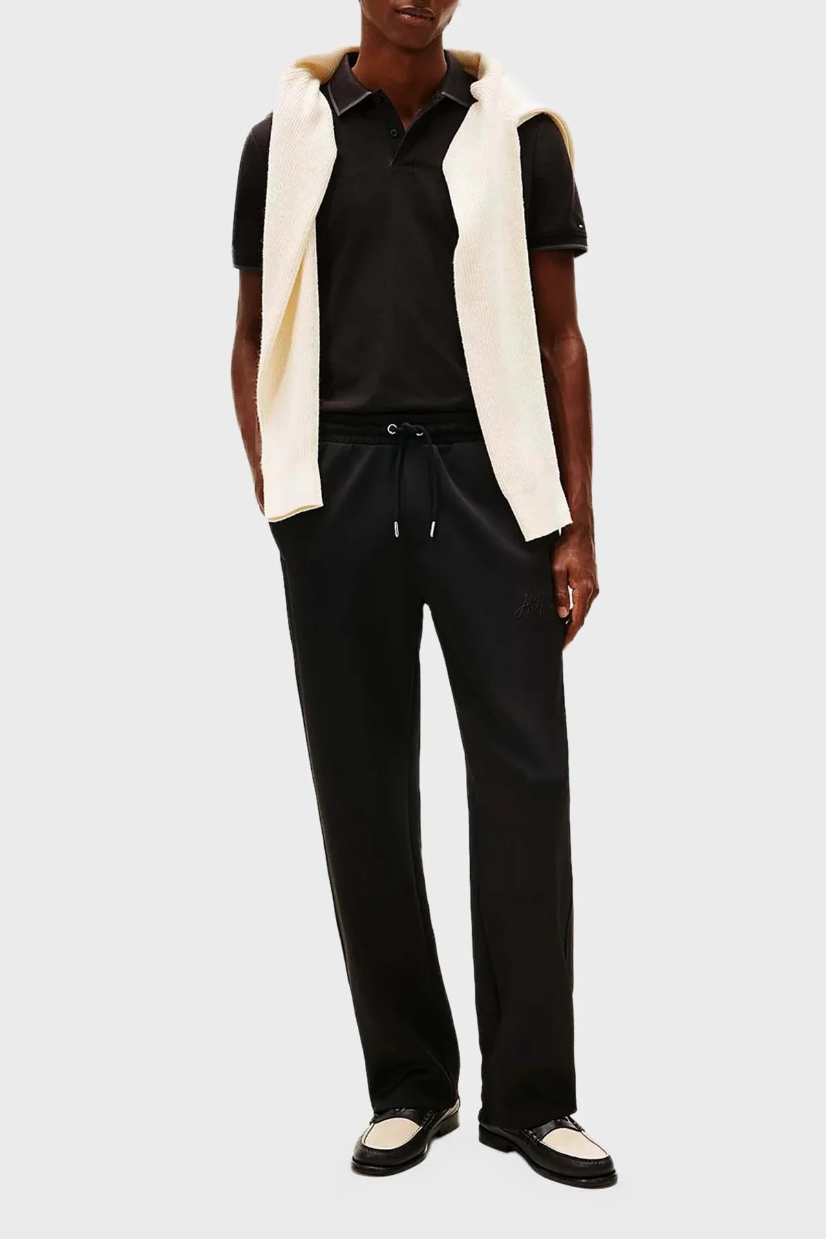 Tommy Hilfiger Pamuklu Regular Fit Düğmeli Erkek Polo Yaka T Shirt MW0MW41607 BDS SİYAH - 2