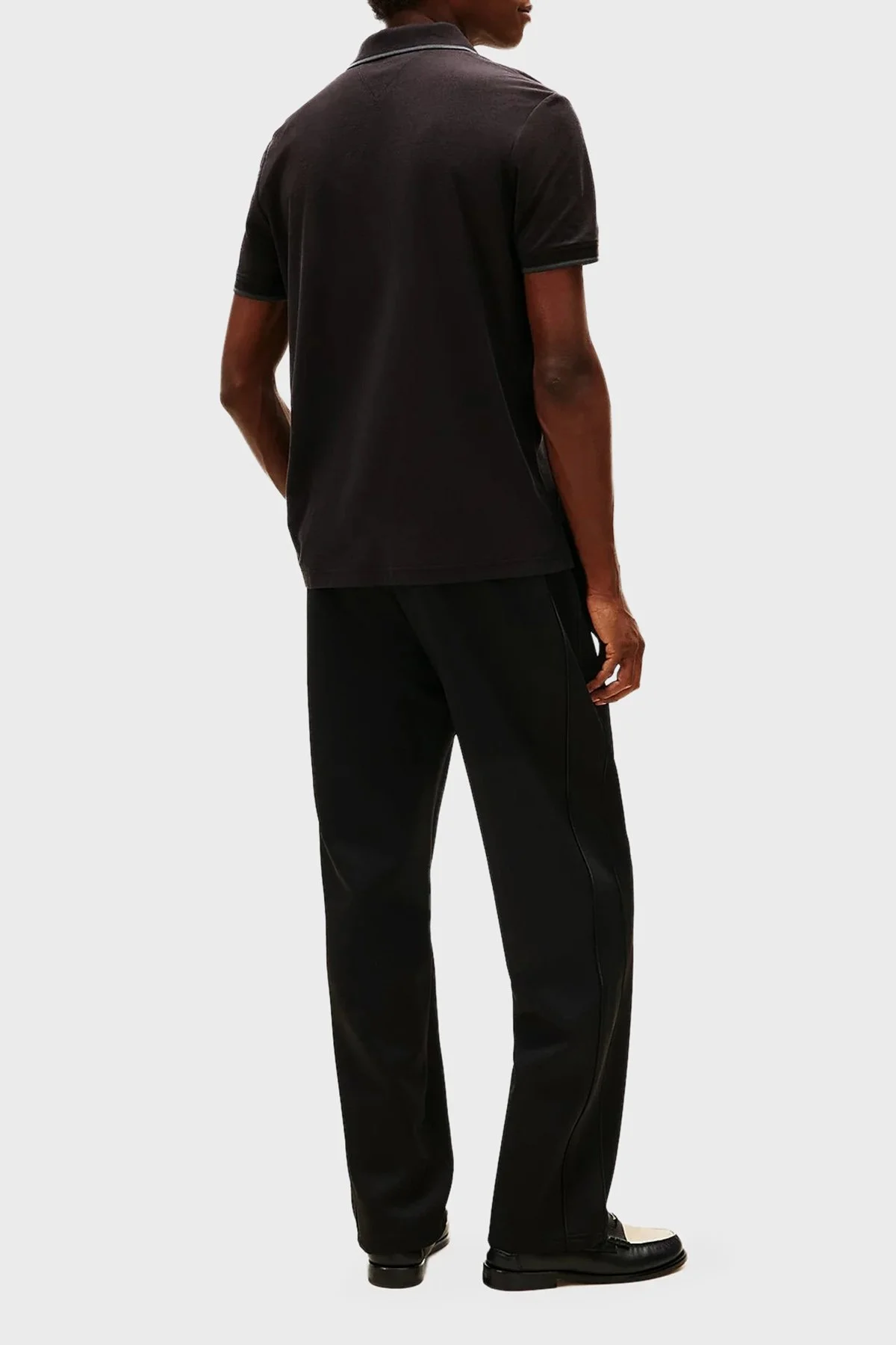 Tommy Hilfiger Pamuklu Regular Fit Düğmeli Erkek Polo Yaka T Shirt MW0MW41607 BDS SİYAH - 3