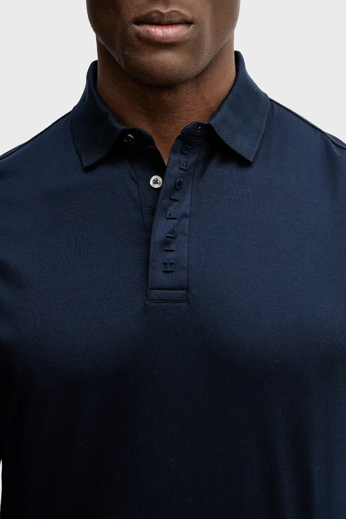 Tommy Hilfiger Pamuklu Regular Fit Düğmeli Erkek Polo Yaka T Shirt MW0MW41611 C1G LACİVERT - 4