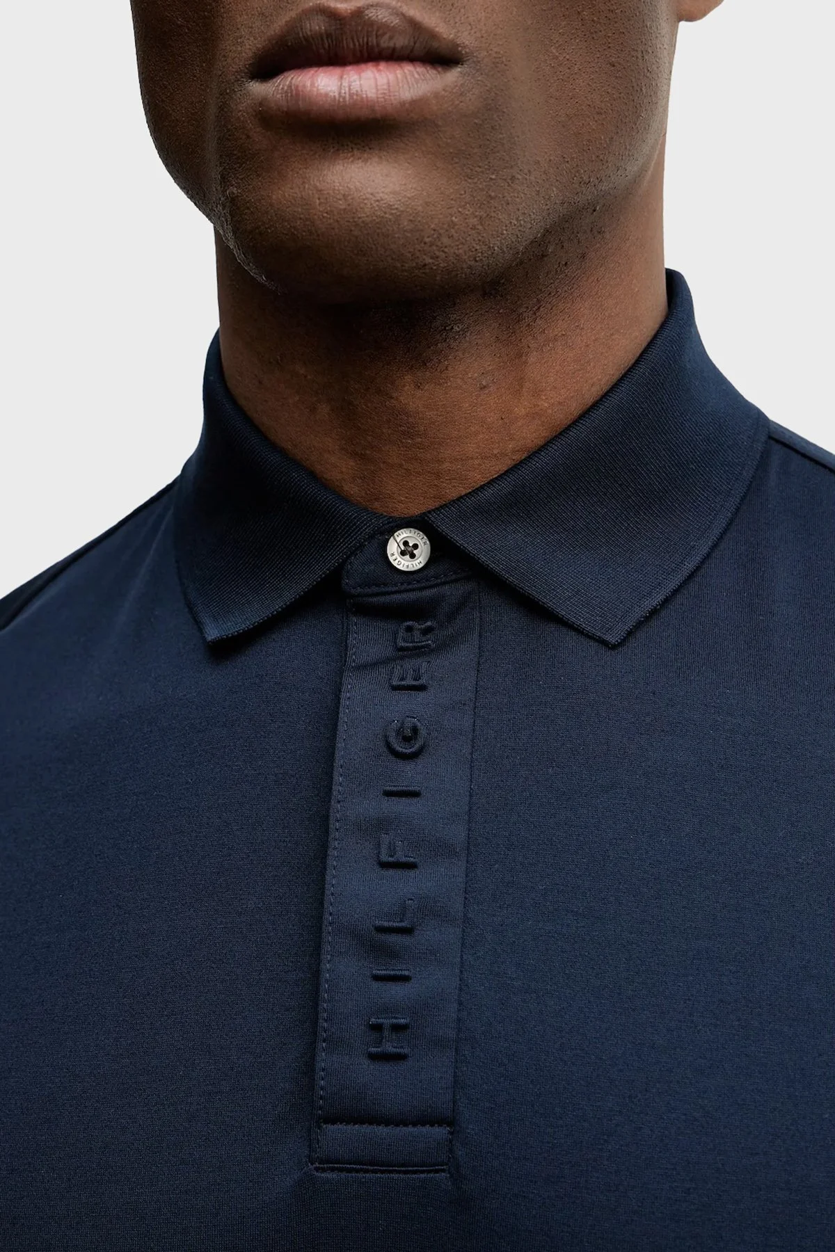 Tommy Hilfiger Pamuklu Regular Fit Düğmeli Erkek Polo Yaka T Shirt MW0MW41611 C1G LACİVERT - 5