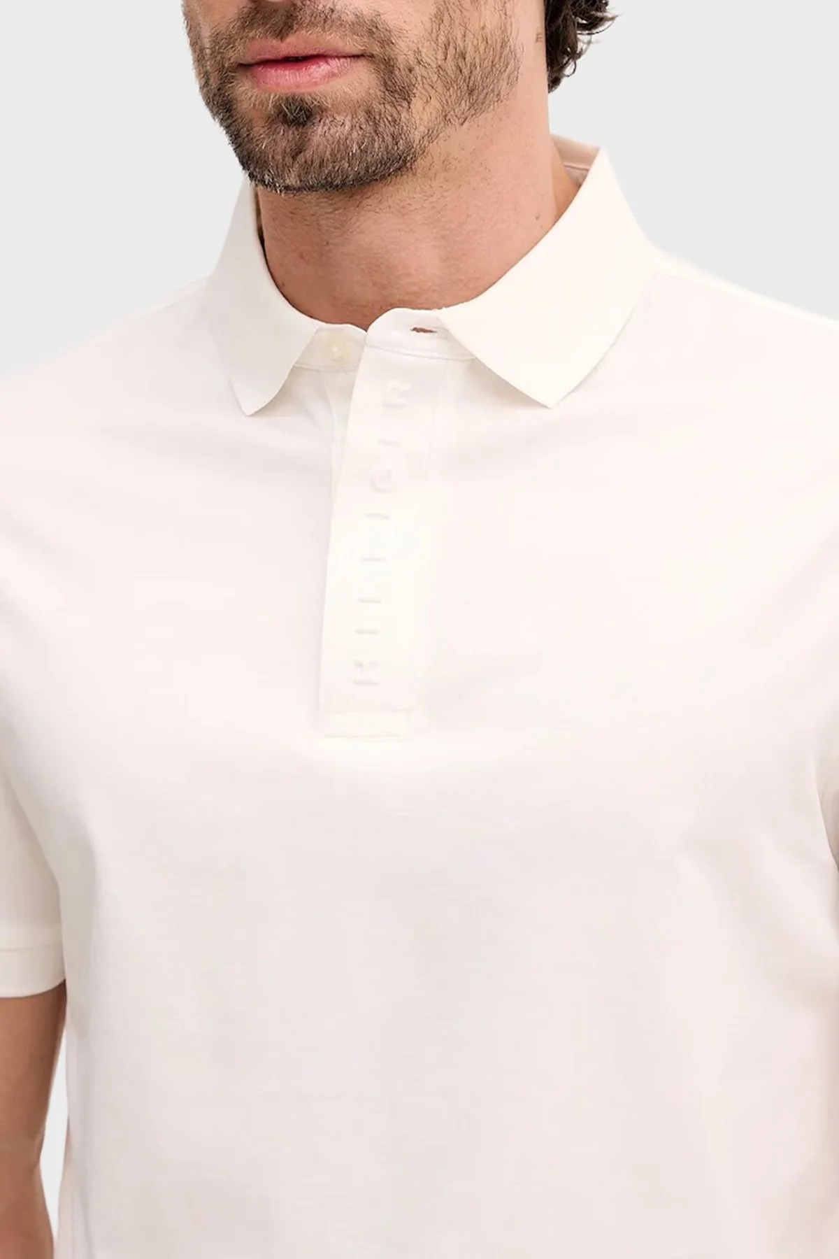 Tommy Hilfiger Pamuklu Regular Fit Düğmeli Erkek Polo Yaka T Shirt MW0MW41611 YBL BEYAZ - 4