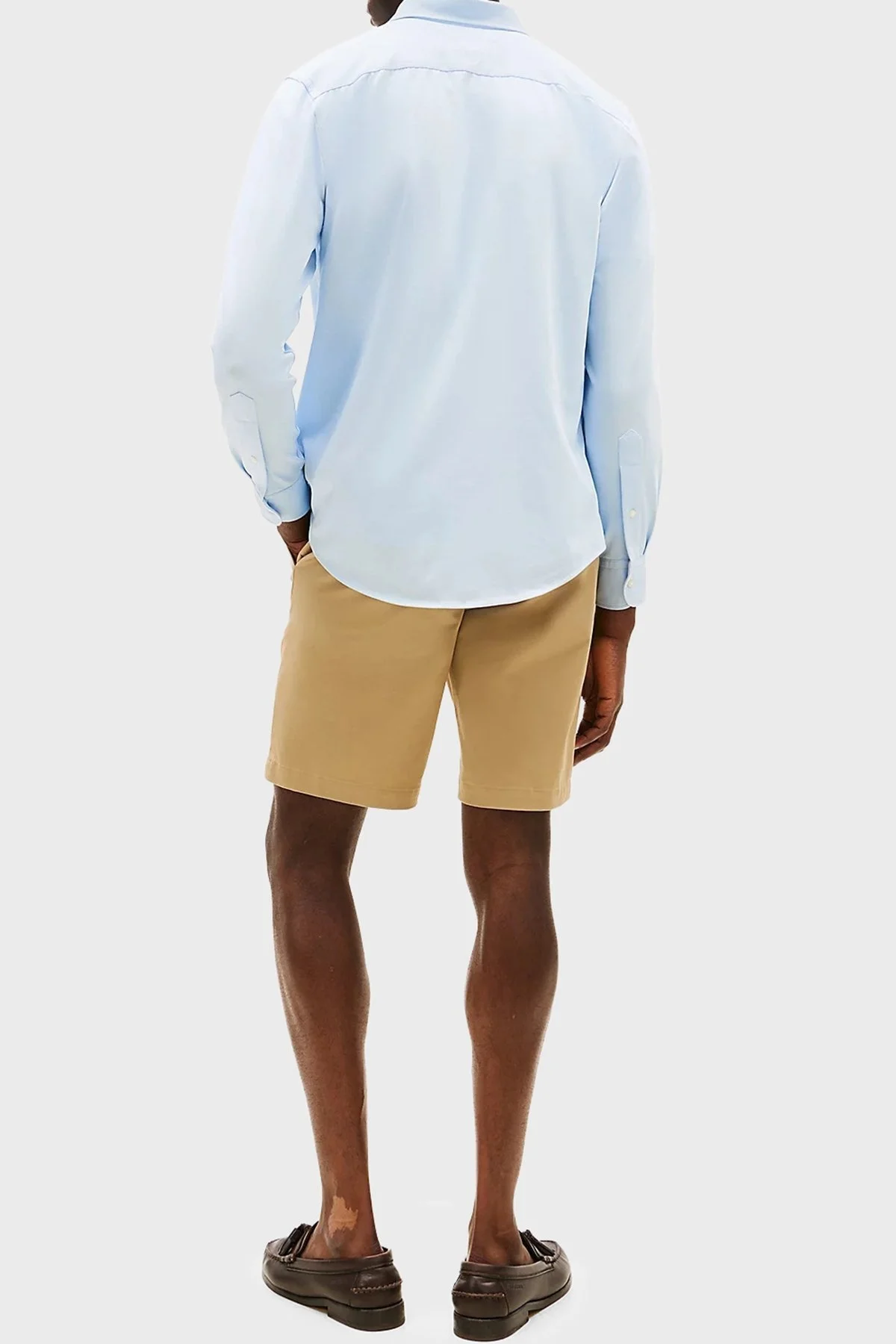 Tommy Hilfiger Pamuklu Regular Fit Düğmeli Yaka Uzun Kollu Erkek Gömlek MW0MW39418 C1O AÇIK MAVİ - 3