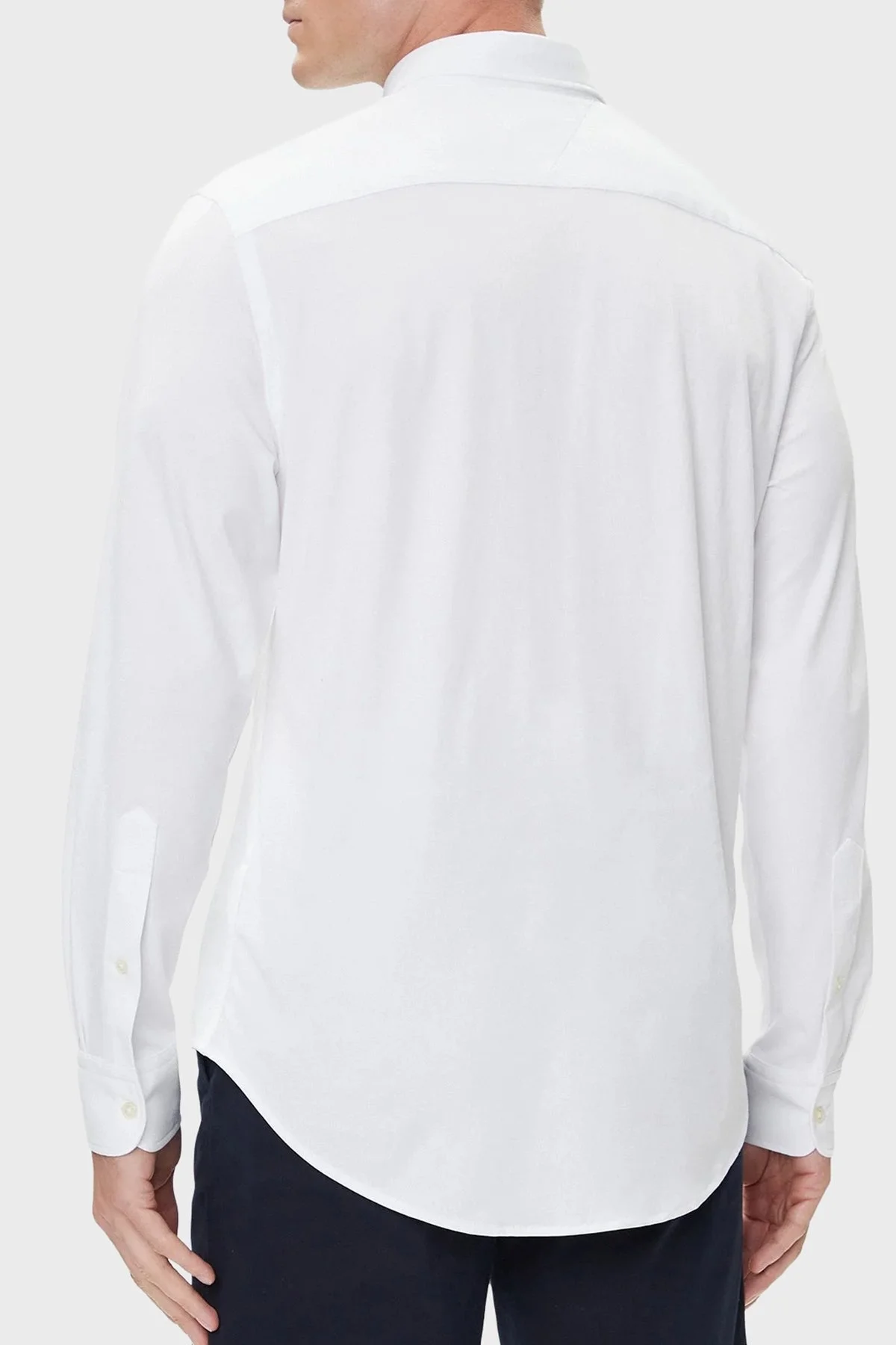 Tommy Hilfiger Pamuklu Regular Fit Düğmeli Yaka Uzun Kollu Erkek Gömlek MW0MW39418 YCF BEYAZ - 3