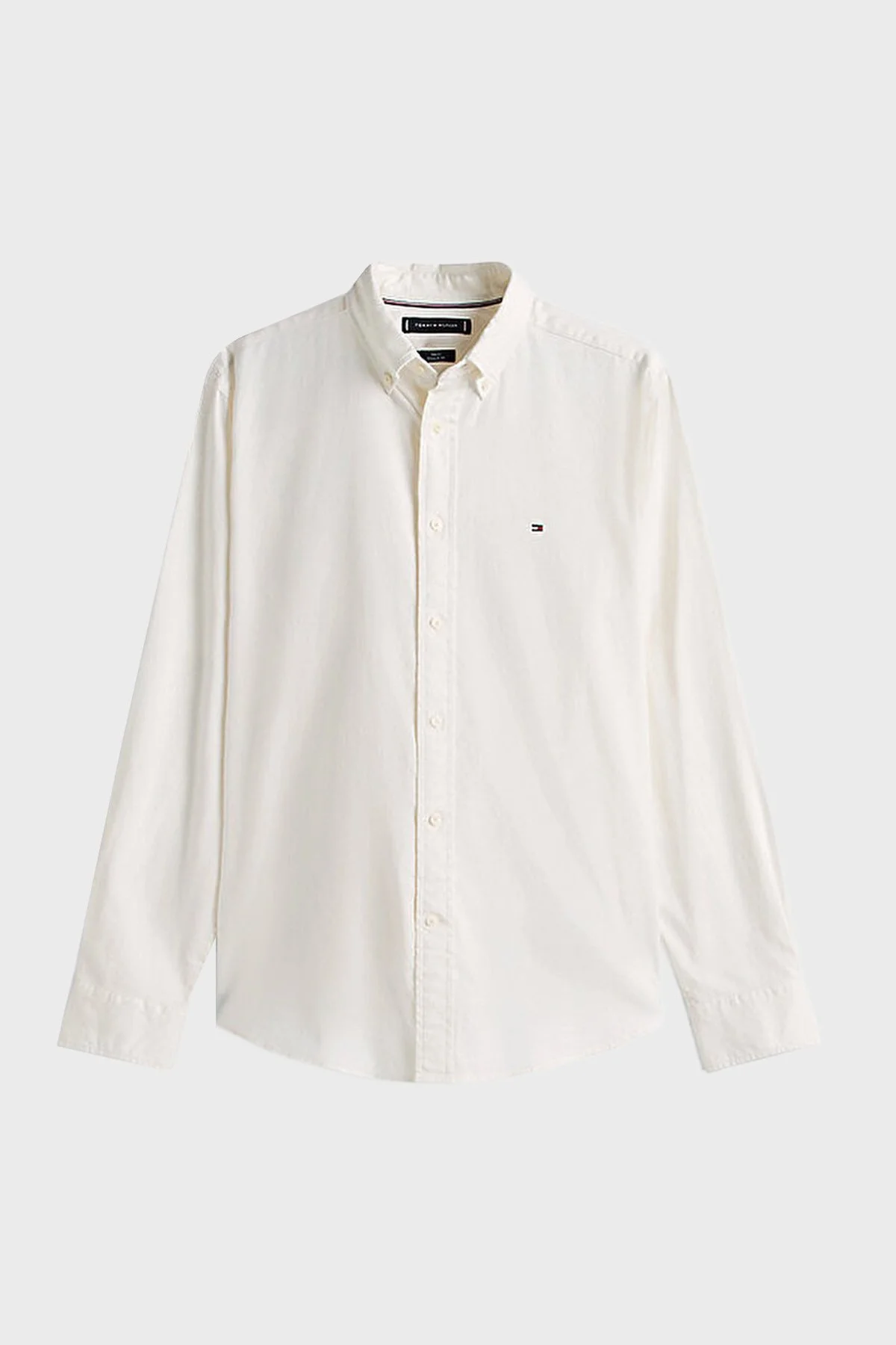 Tommy Hilfiger Pamuklu Regular Fit Düğmeli Yaka Uzun Kollu Erkek Gömlek MW0MW40469 YA8 BEYAZ - 5
