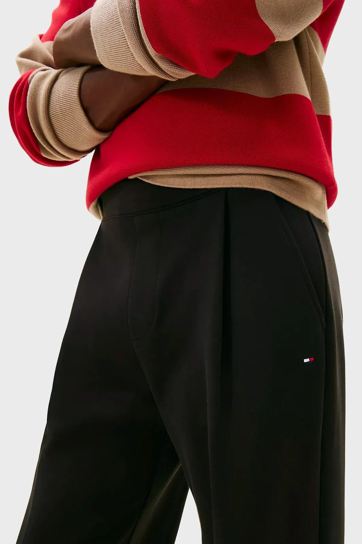 Tommy Hilfiger Pamuklu Regular Fit Düz Paça Jogger Erkek Pantolon MW0MW41763 BDS SİYAH - 4