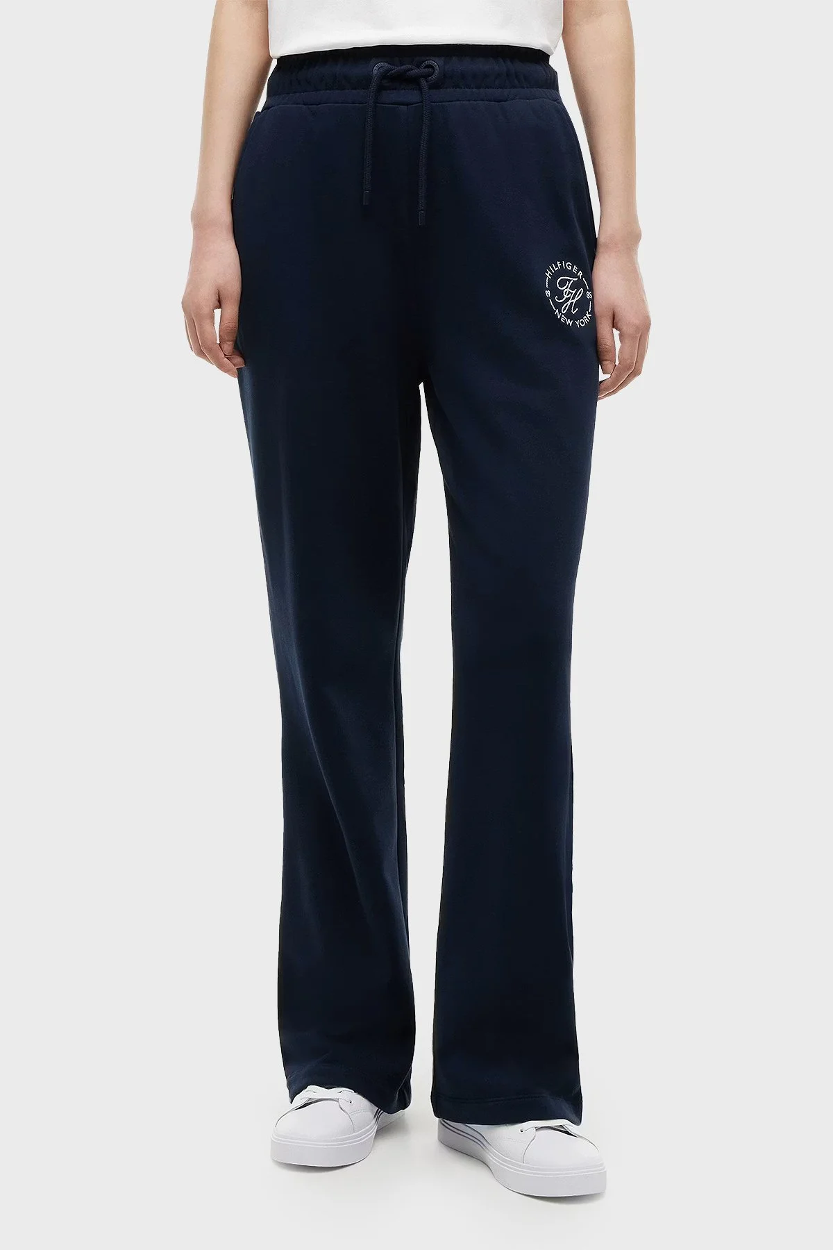 Tommy Hilfiger Pamuklu Regular Fit Düz Paça Kadın Pantolon WW0WW51097 C1G Lacivert - 1