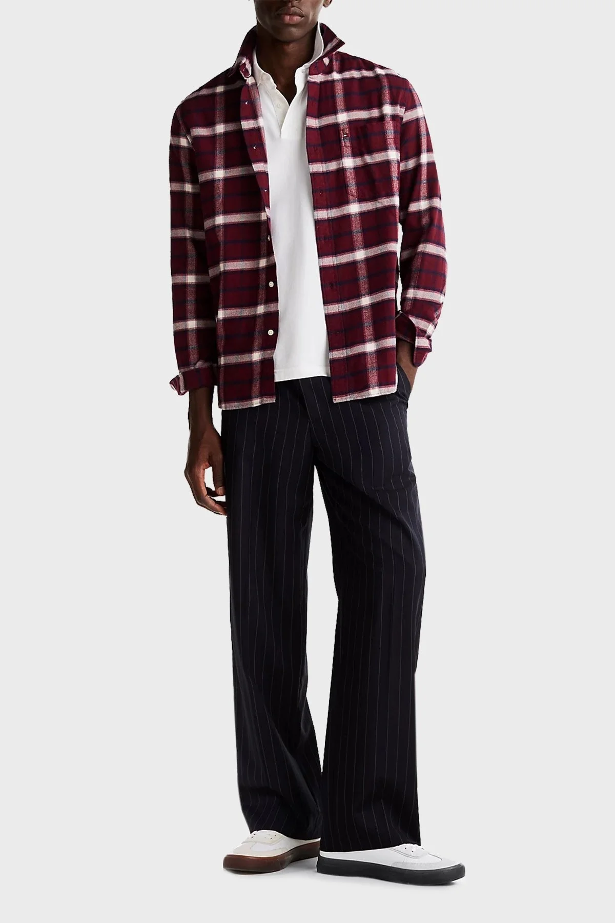 Tommy Hilfiger Pamuklu Regular Fit Ekoseli Erkek Gömlek MW0MW36842 0QJ KIRMIZI - 6