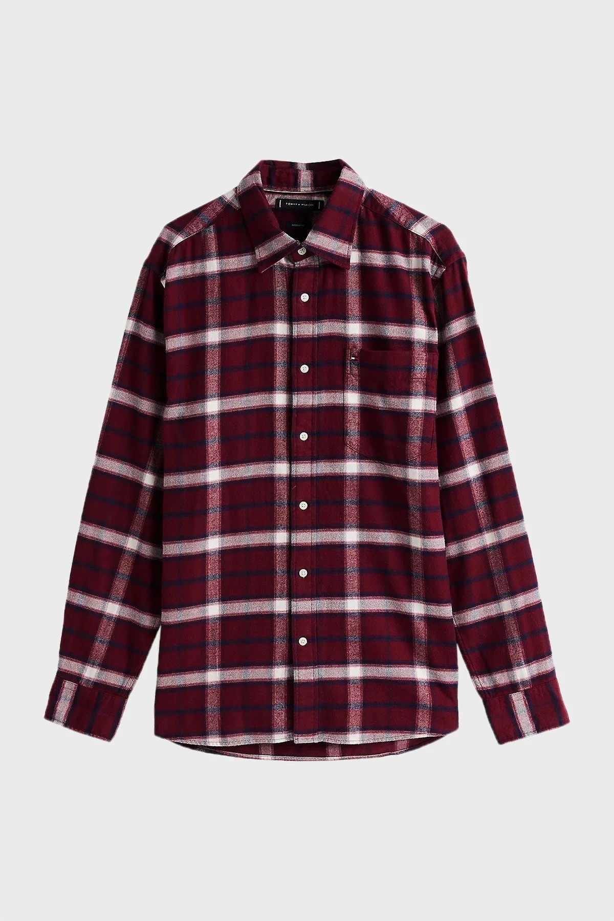 Tommy Hilfiger Pamuklu Regular Fit Ekoseli Erkek Gömlek MW0MW36842 0QJ KIRMIZI - 10