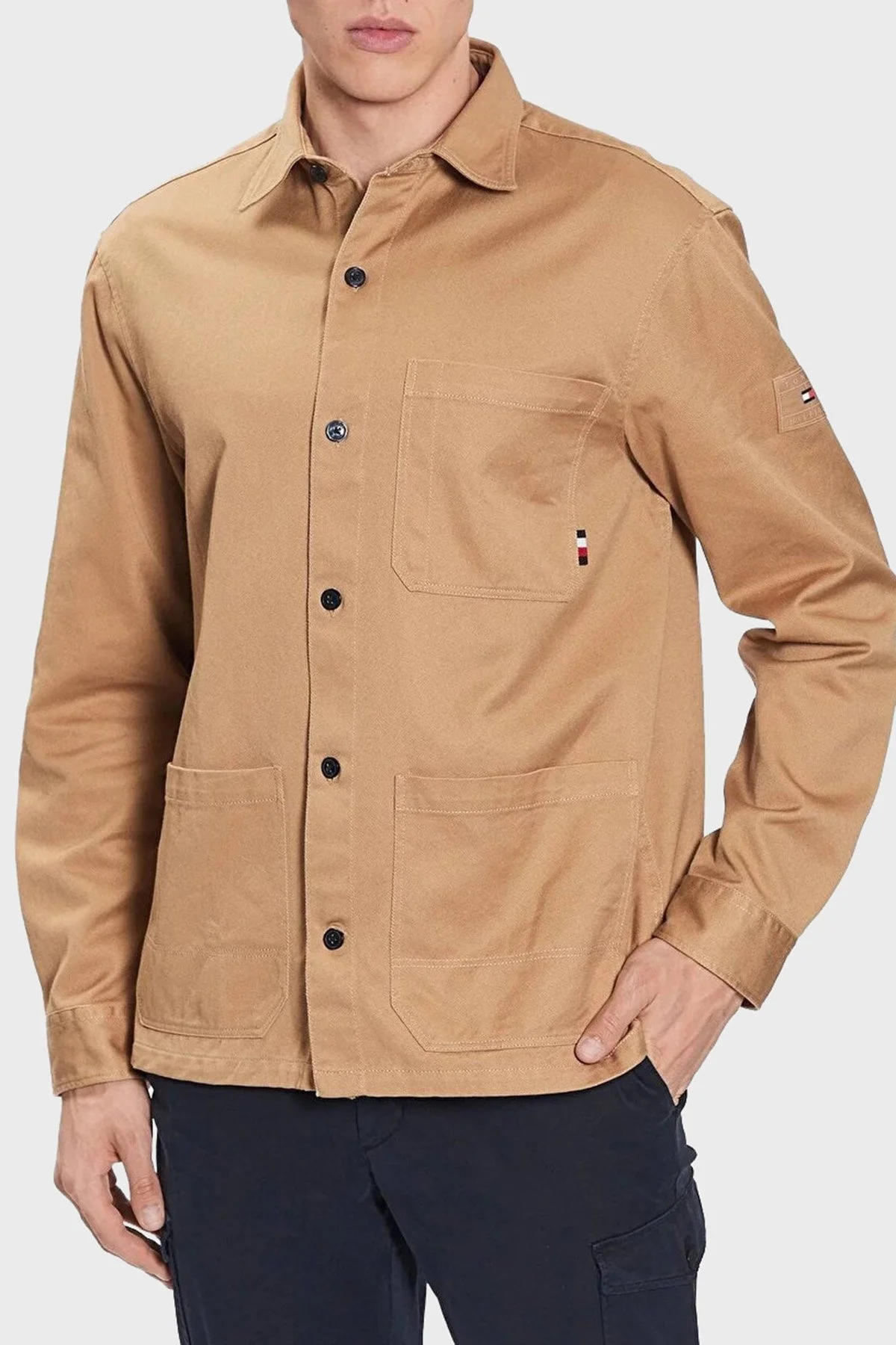 Tommy Hilfiger Pamuklu Regular Fit Erkek Gömlek MW0MW31773 RBL CAMEL - 1