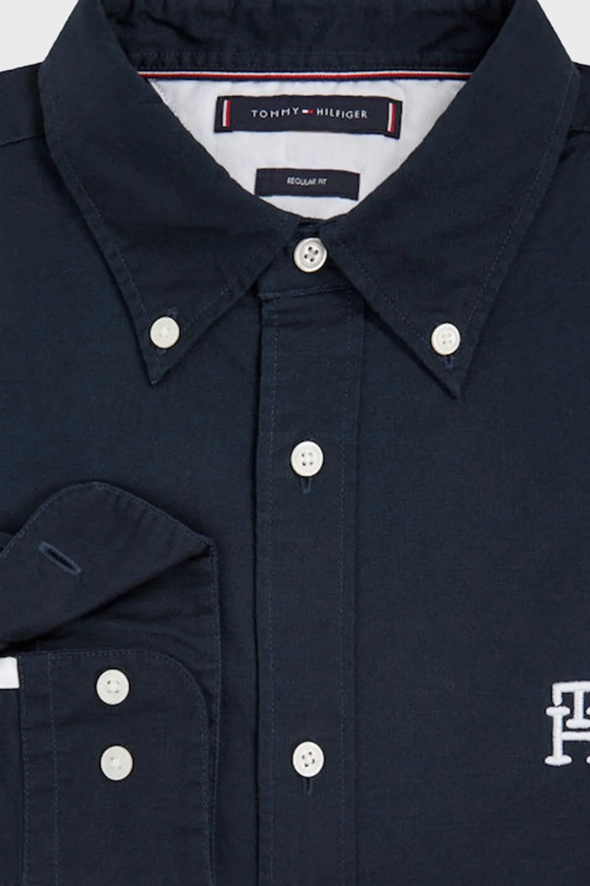 Tommy Hilfiger Pamuklu Regular Fit Erkek Gömlek MW0MW34231 DW5 LACİVERT - 4