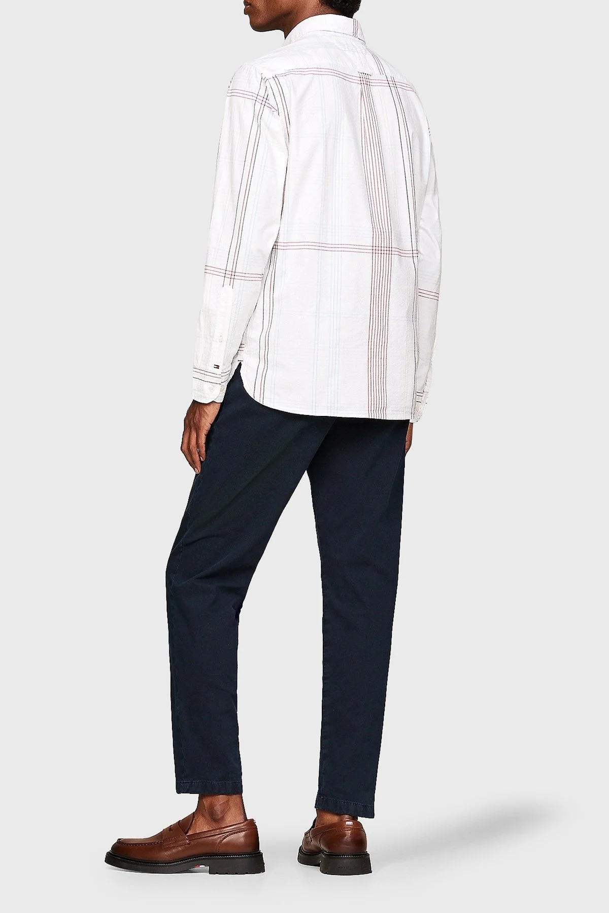 Tommy Hilfiger Pamuklu Regular Fit Erkek Gömlek MW0MW35815 0QY Krem-Kırmızı - 2