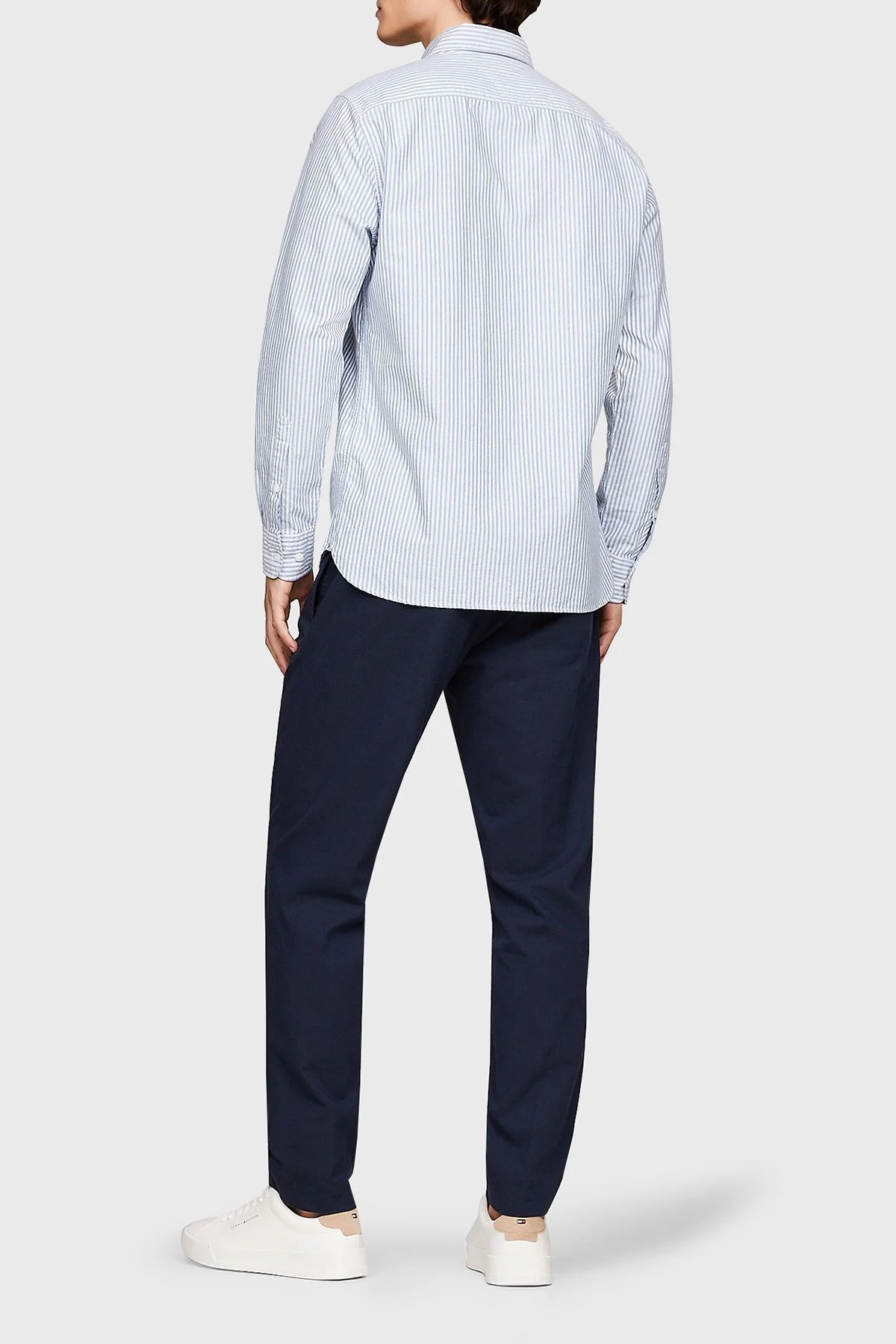 Tommy Hilfiger Pamuklu Regular Fit Erkek Gömlek MW0MW36238 0A4 BEYAZ-MAVİ - 2